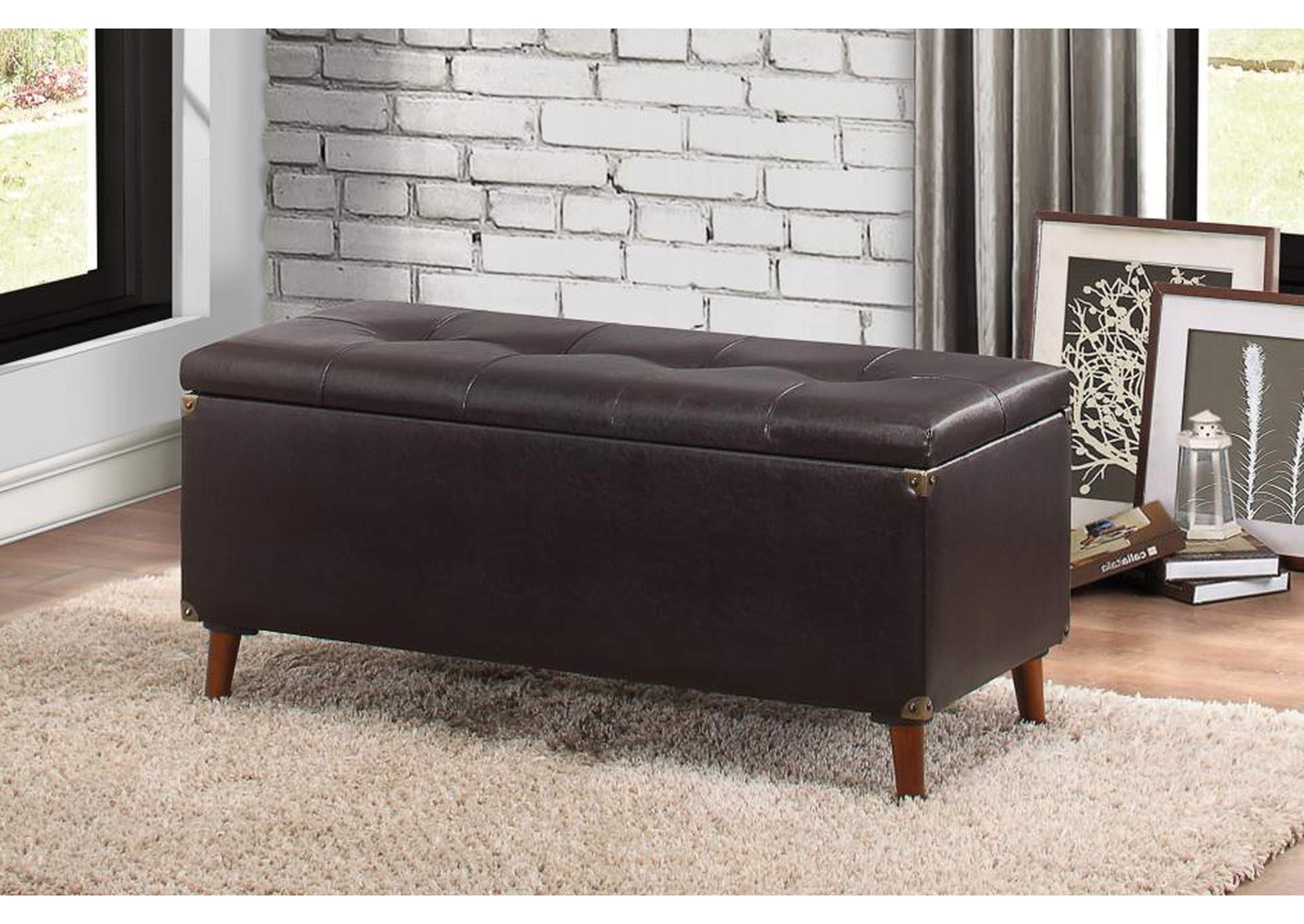 Lift-Top Storage Bench,Homelegance