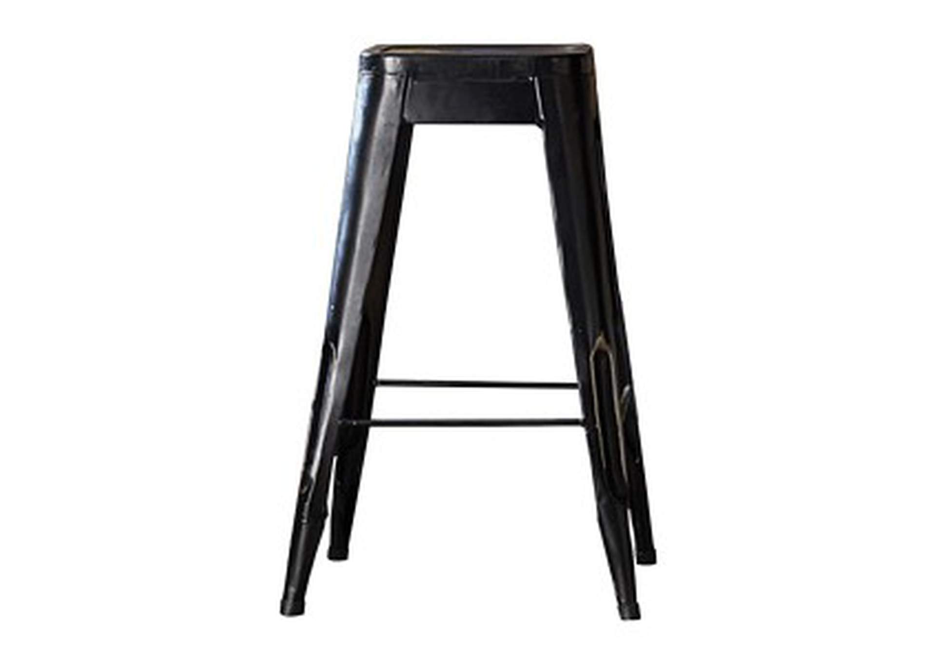 Amara Black 29" Metal Stool, Black,Homelegance