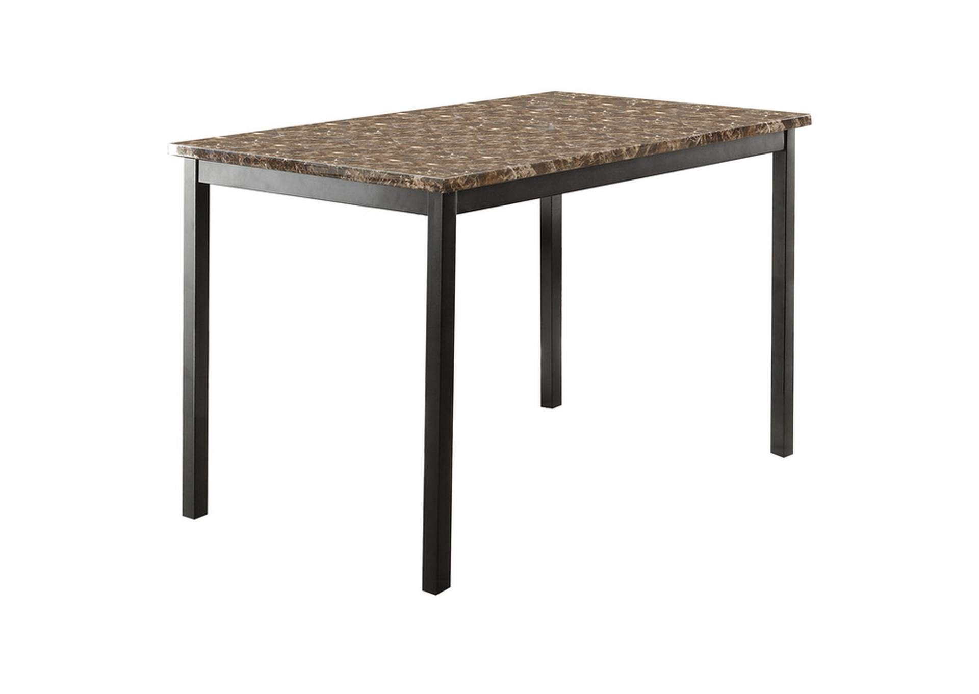 Flannery Dining Table, Faux Marble Top,Homelegance