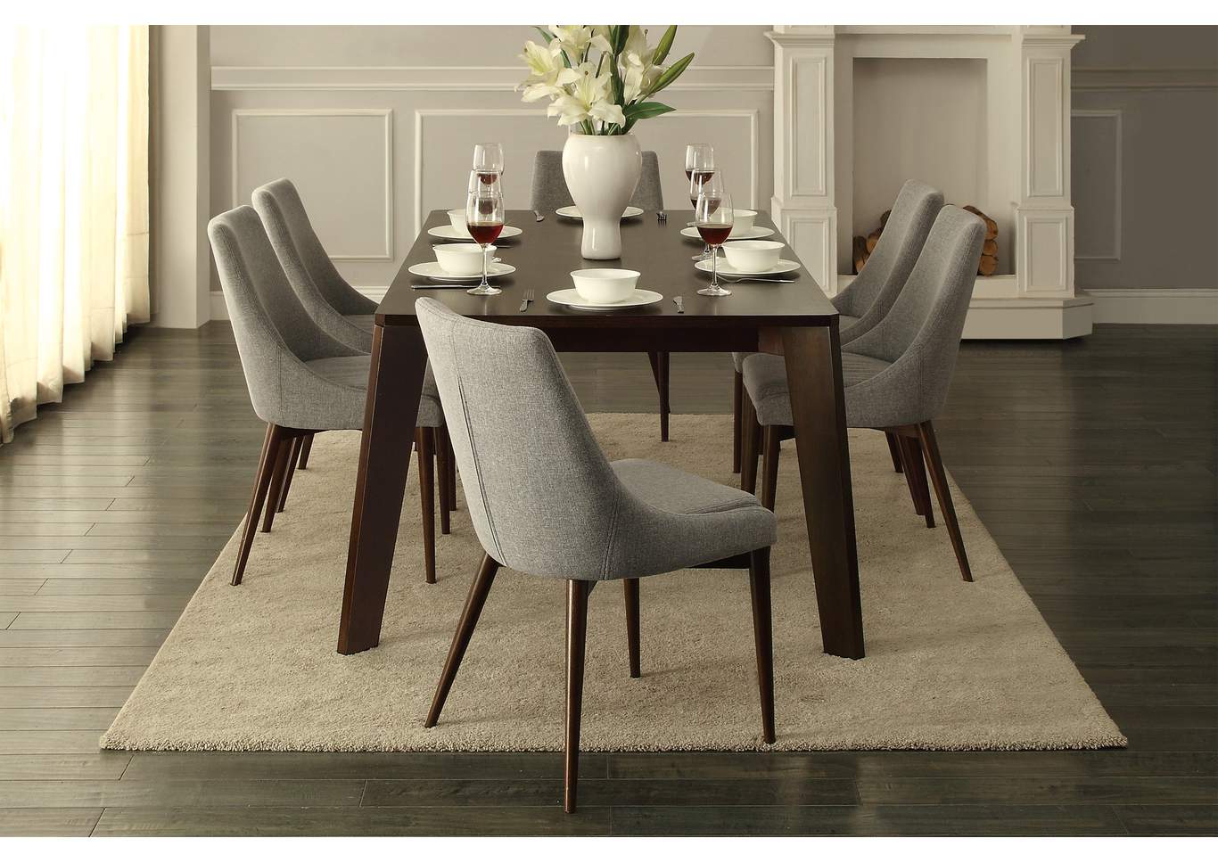 Gray Dining Table,Homelegance