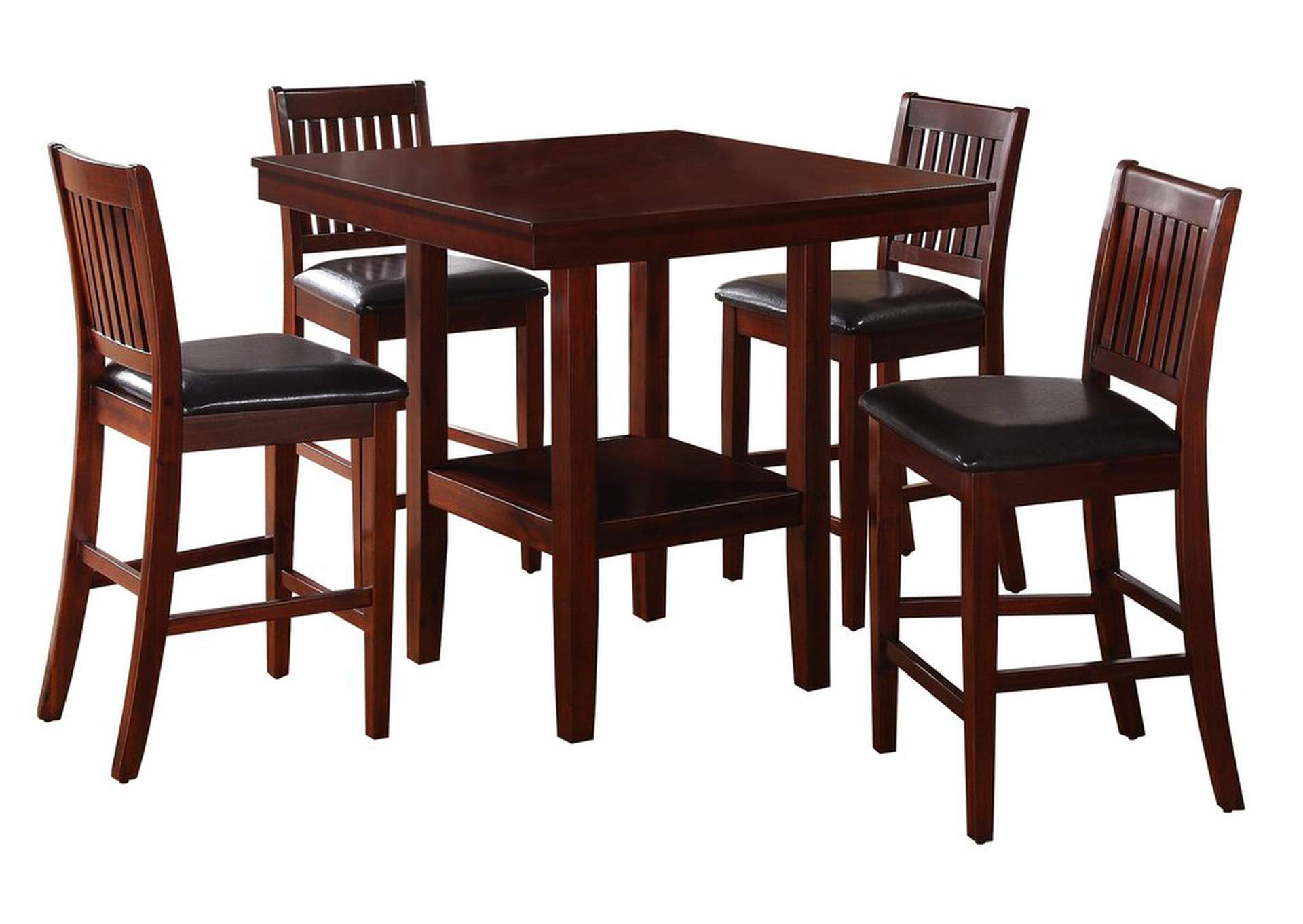 5 Piece Pk Counter Height Dining Set,Warm Cherry,Homelegance