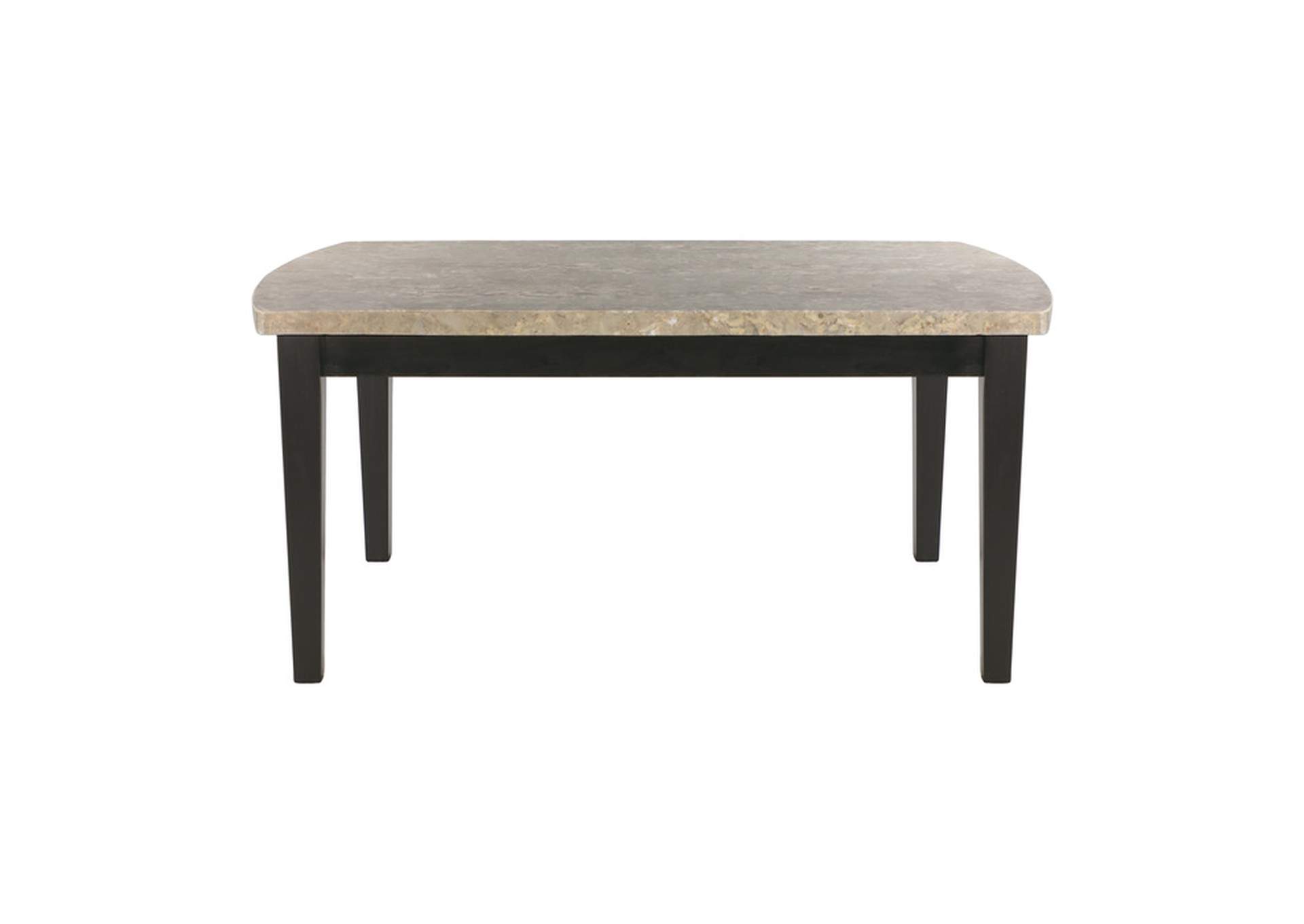 Cristo Dining Table, Marble Top,Homelegance