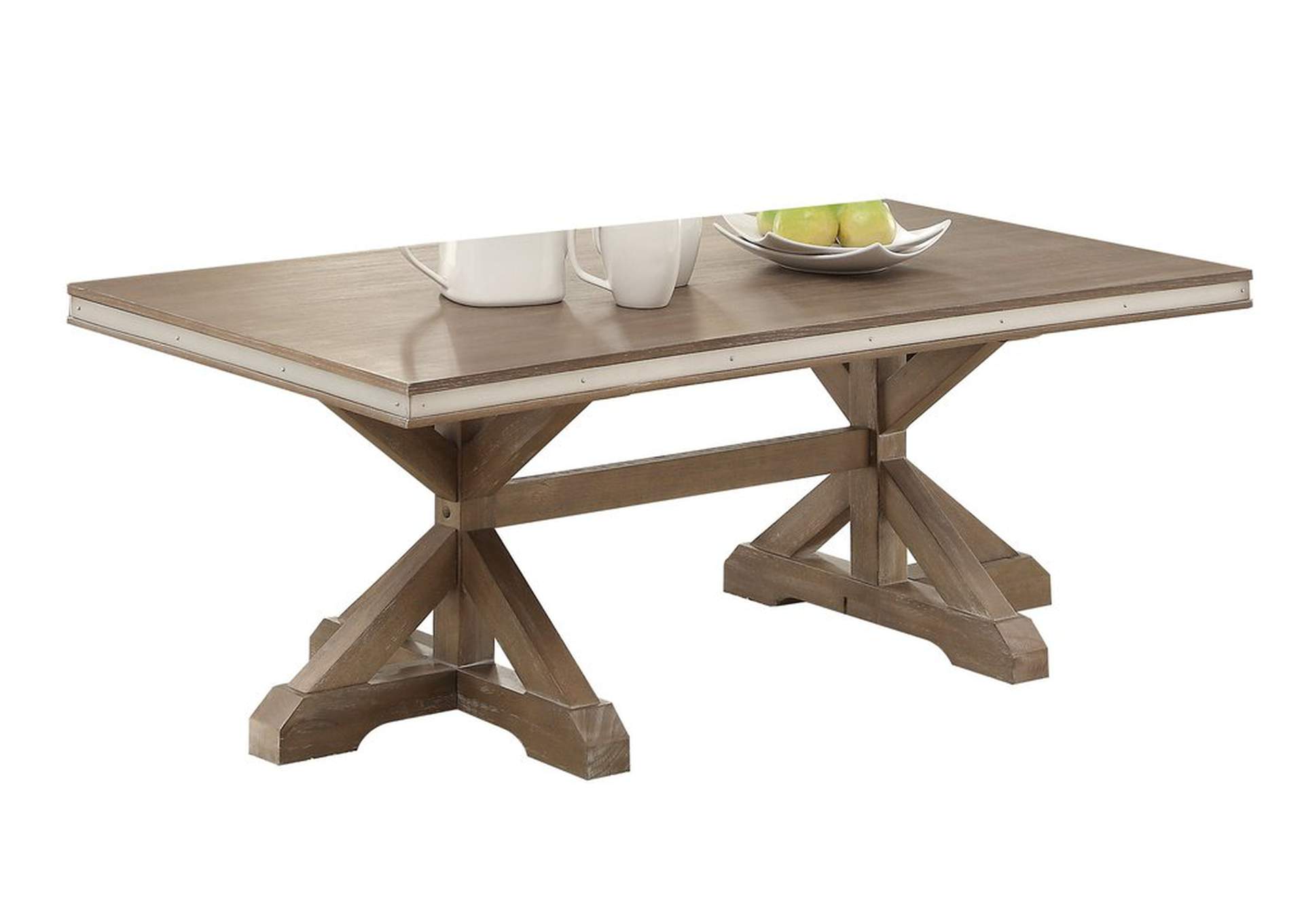 Cocktail Table,Stainless Steel,Trim,Homelegance