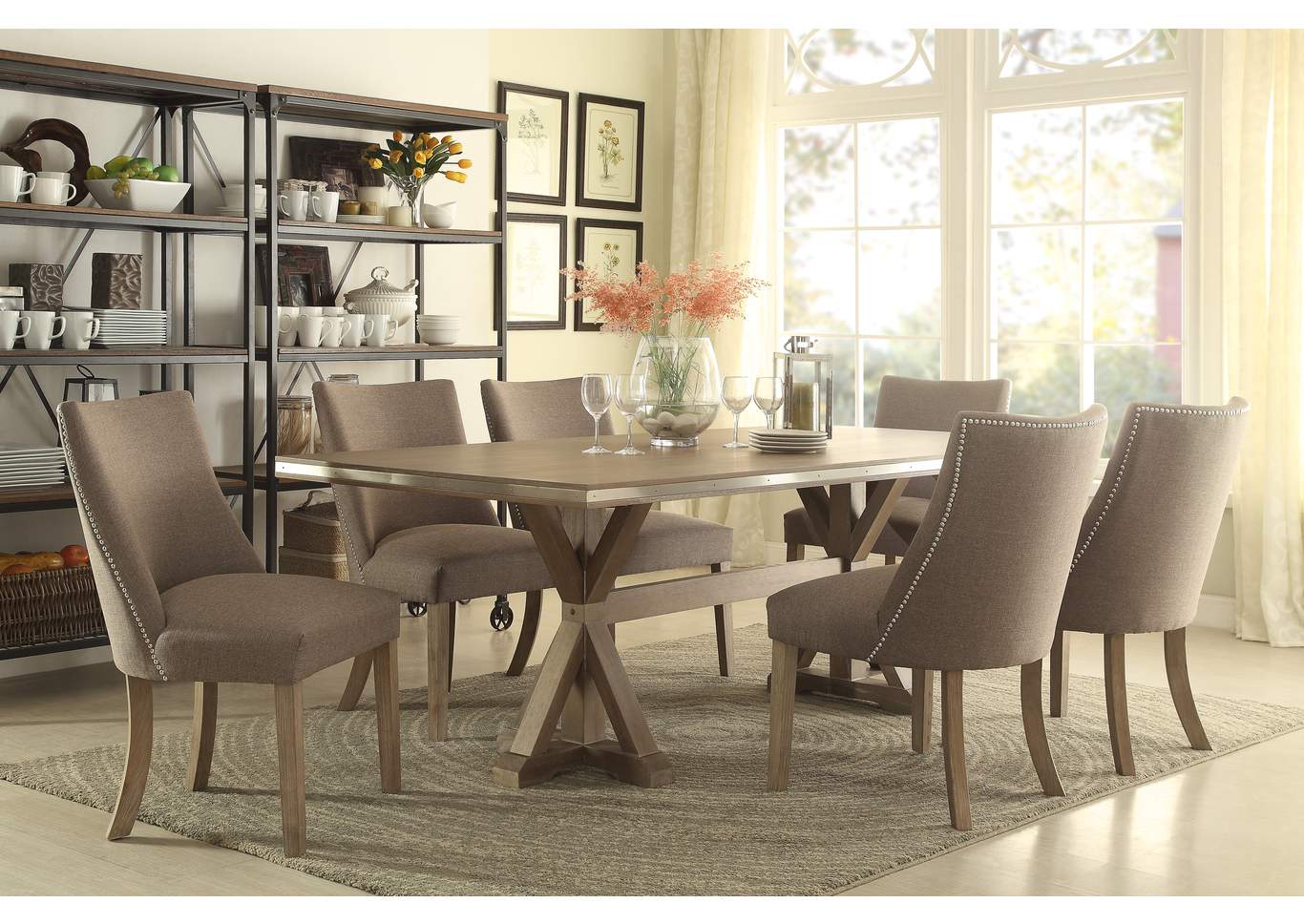 Brown Dining Table,Homelegance