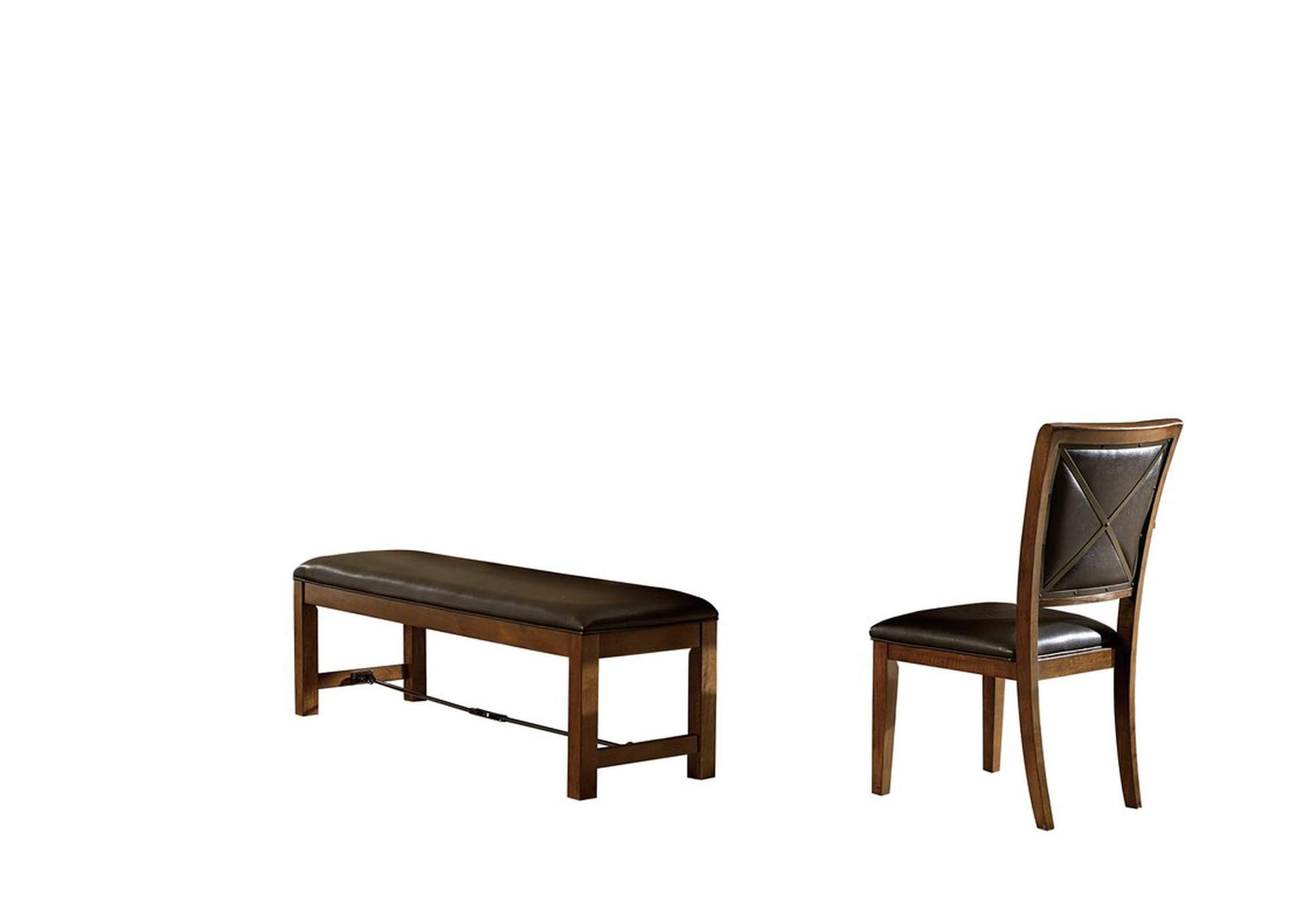 Side Chair,P/U,X Metal Back,Homelegance