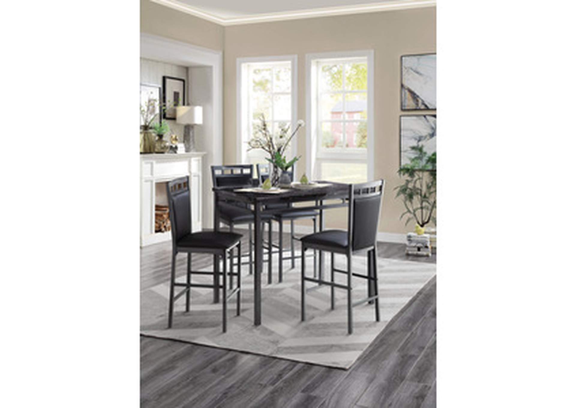 5 Piece Counter Height Dining Set Set,Homelegance