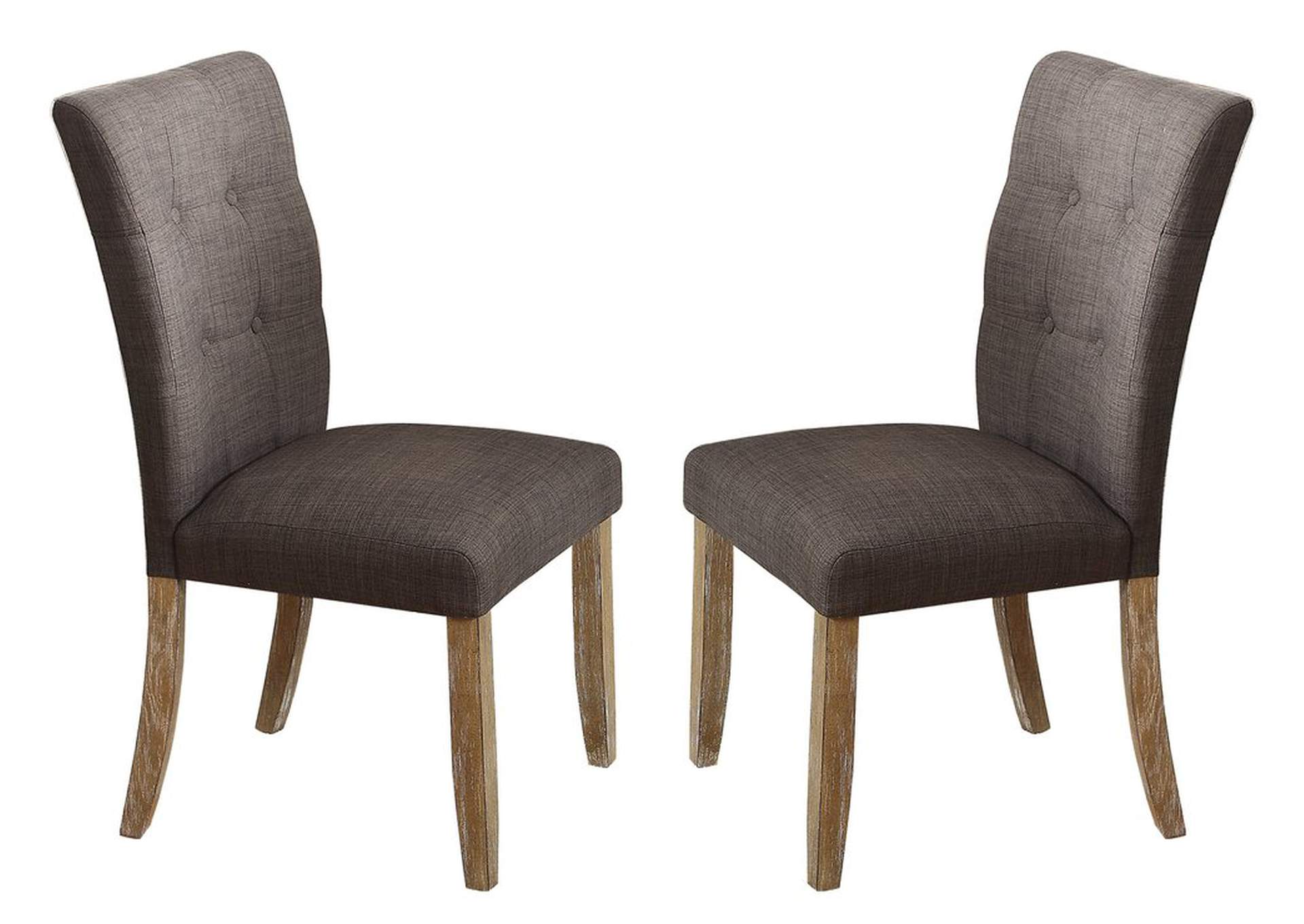 Side Chair, D.Gry Fabric,Homelegance