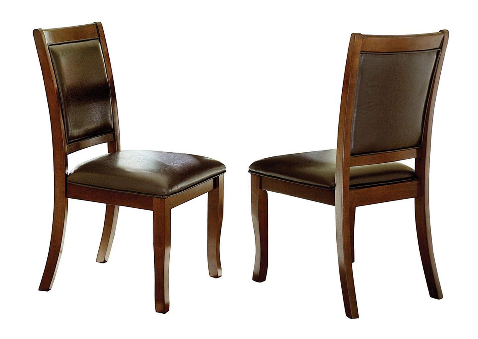 Side Chair; Dark Brown P/U,Homelegance