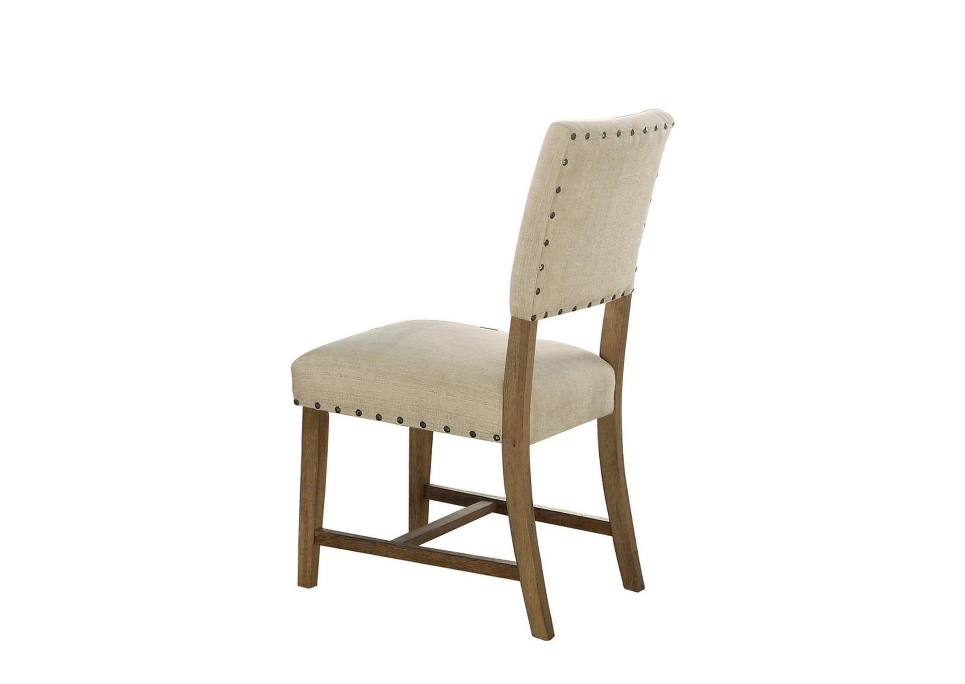 Side Chair, Beige Fabric,Homelegance