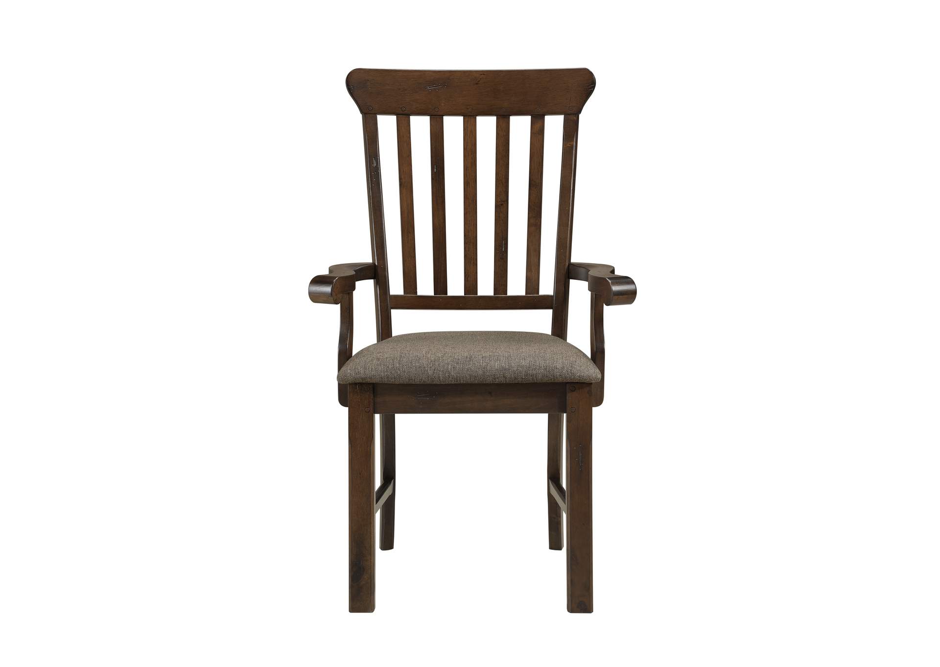 Schleiger Brown Arm Chair [Set of 2],Homelegance