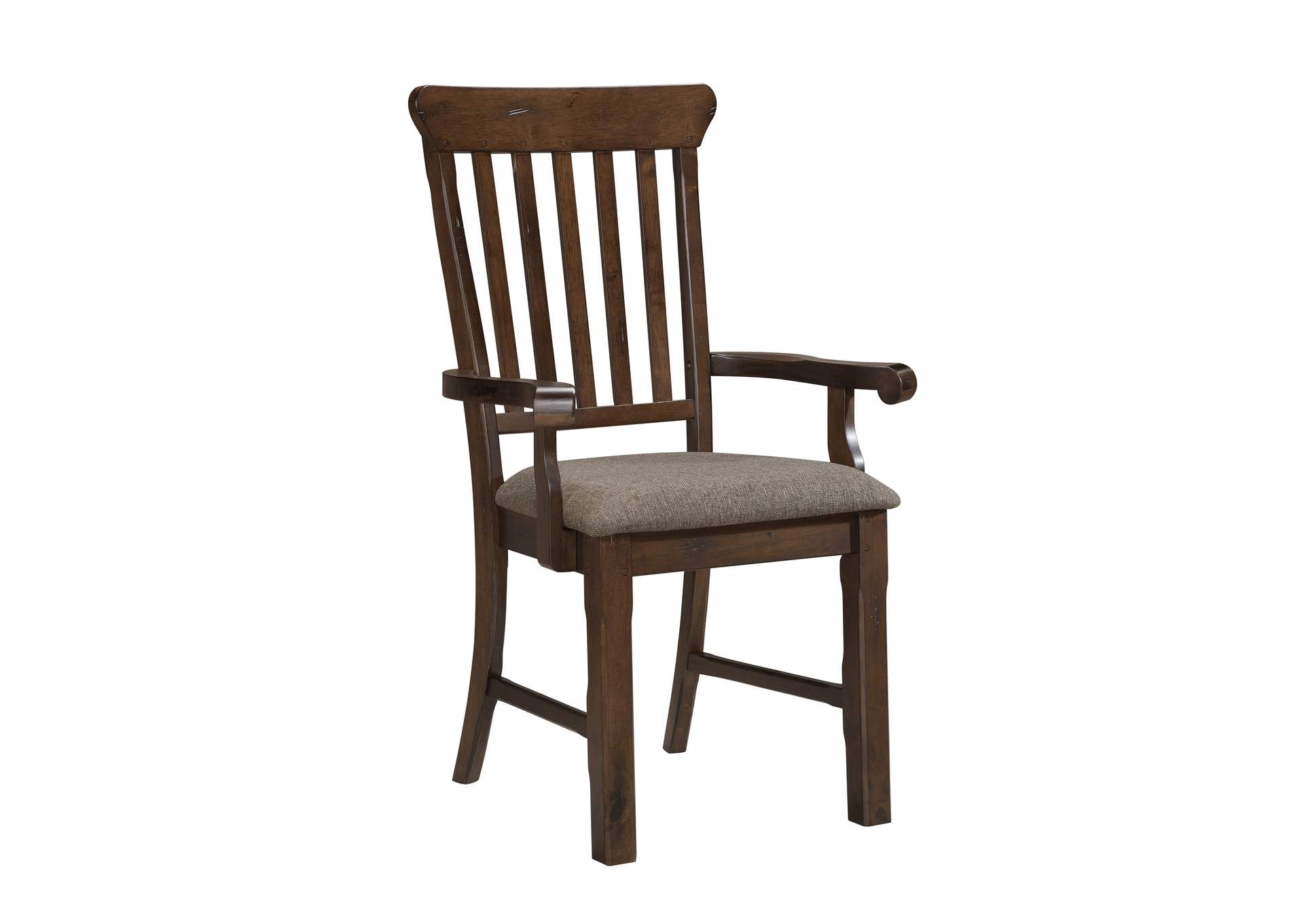 Schleiger Brown Arm Chair [Set of 2],Homelegance