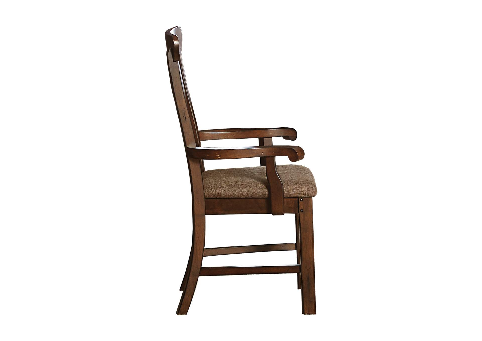 Schleiger Brown Arm Chair [Set of 2],Homelegance