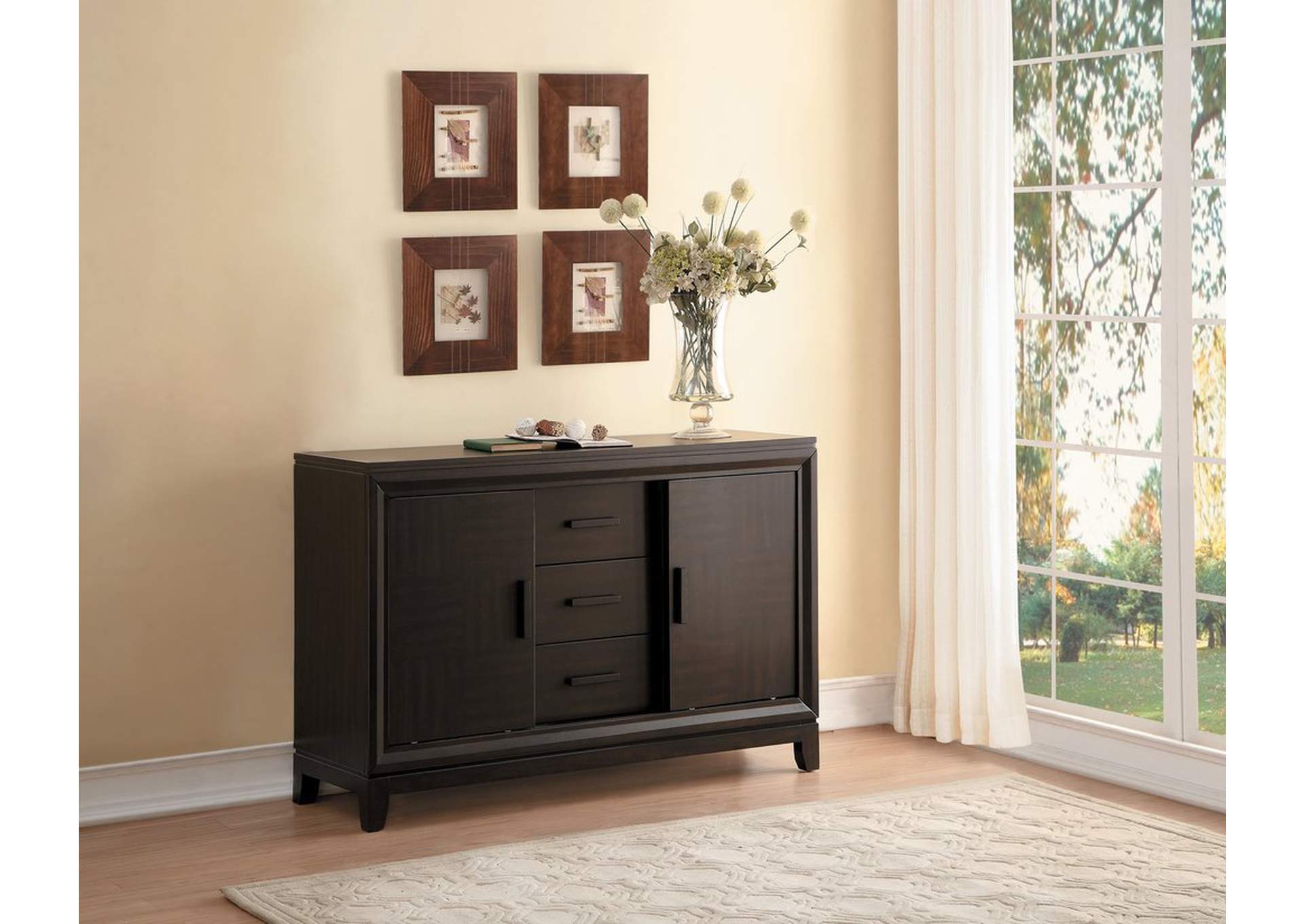 Server, Sliding Doors, Rf,Homelegance