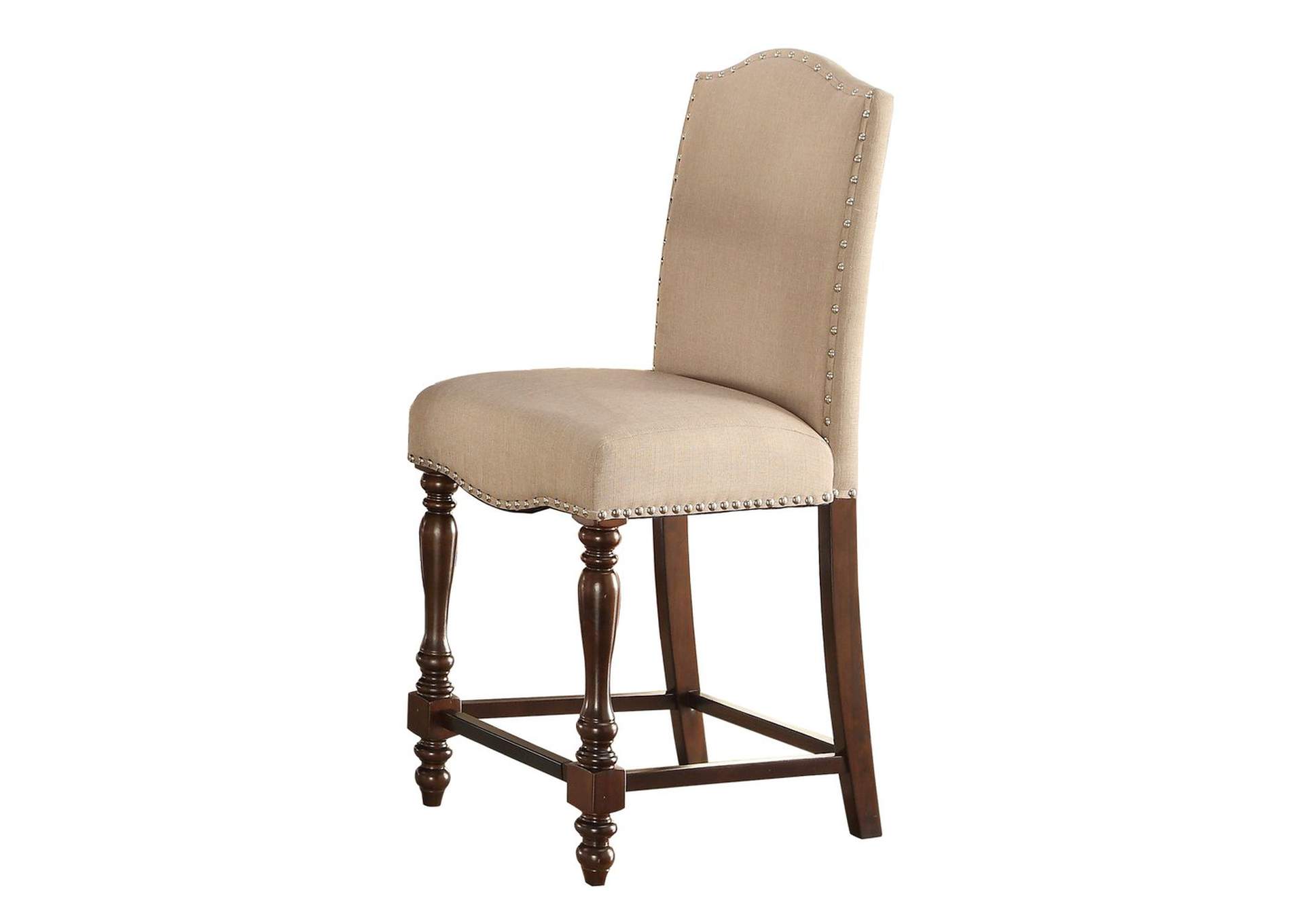 Counter Ht Chair, Fabrc & Nailhd,Homelegance