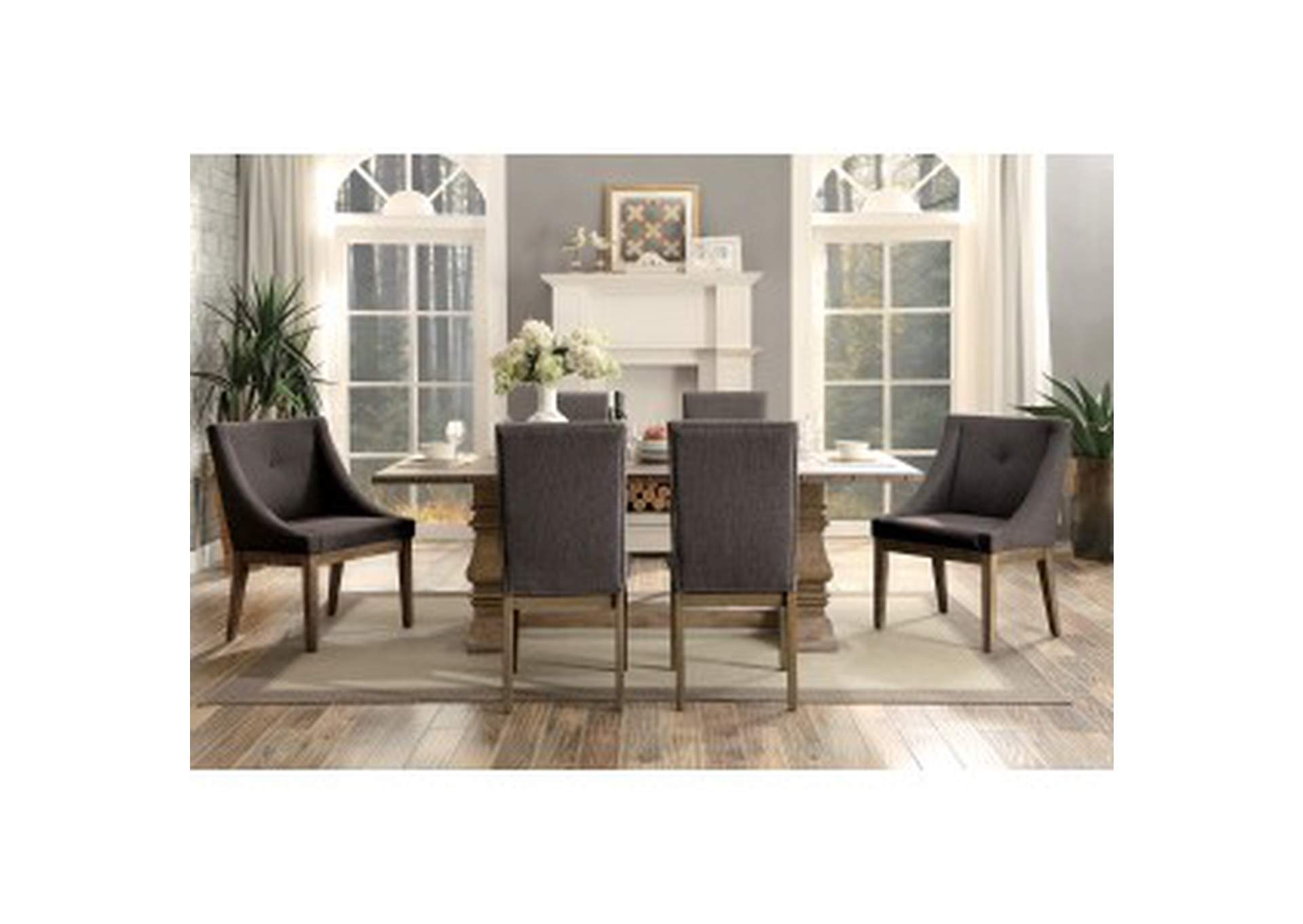 Anna Claire Curved Arm Chair,Homelegance