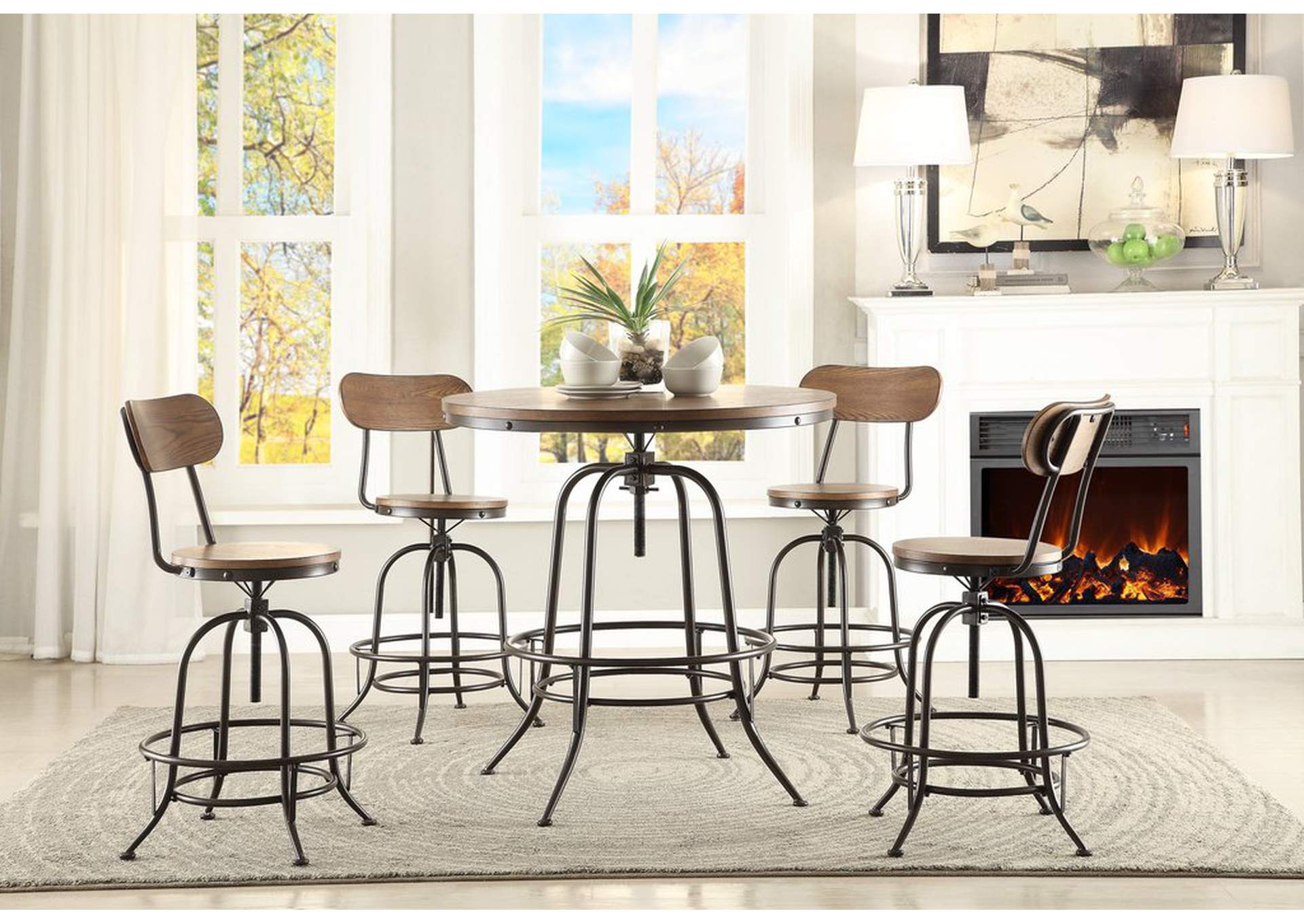 Round Counter Height Table,Homelegance