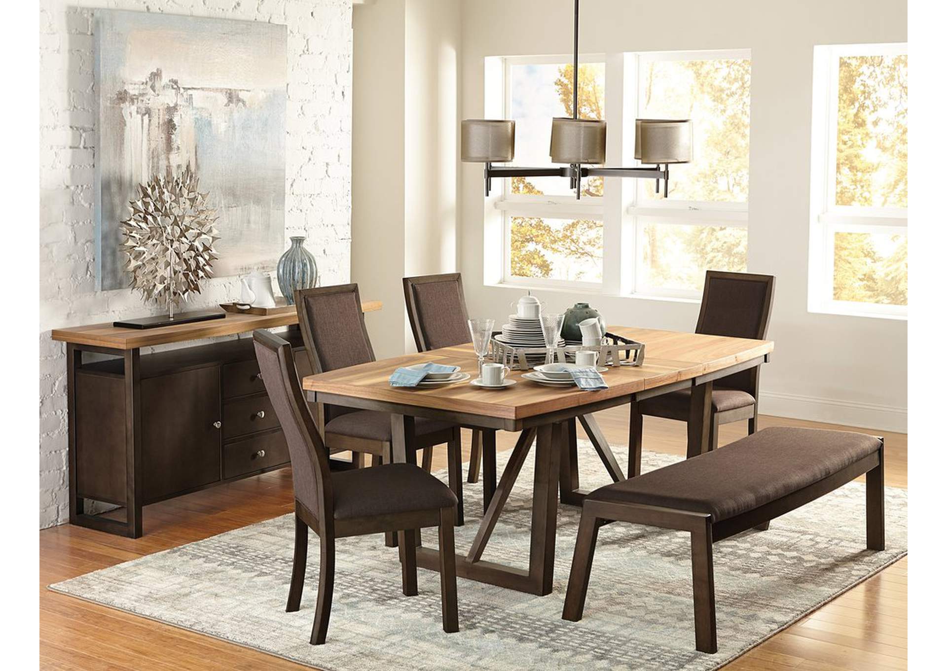 Side Chair, Choc Fabric,Homelegance