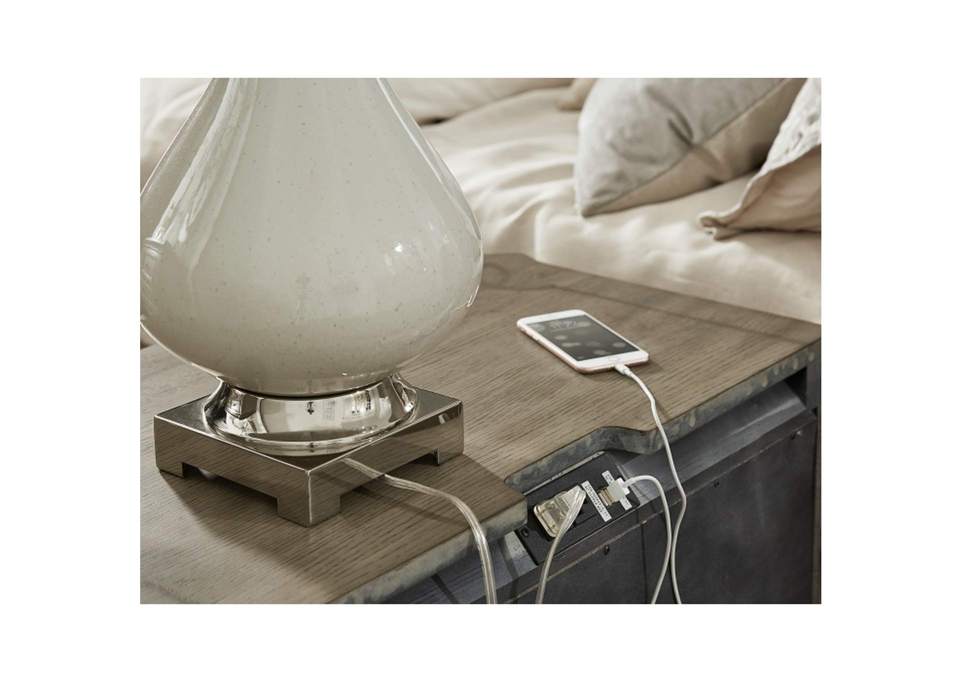Vermillion Night Stand,Homelegance