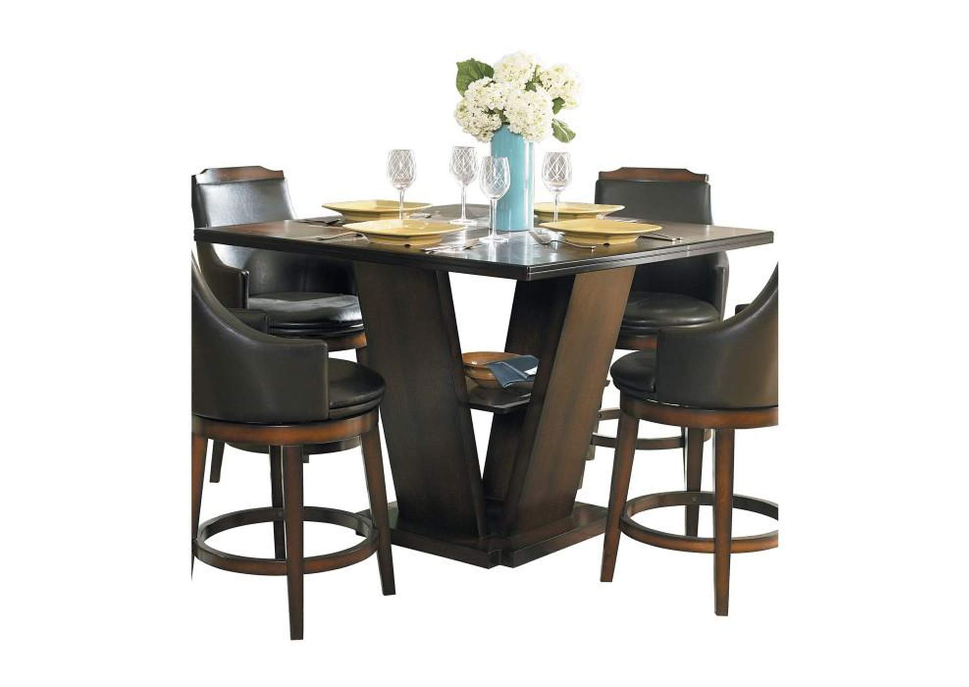 Bayshore Counter Height Table With Storage Base,Homelegance