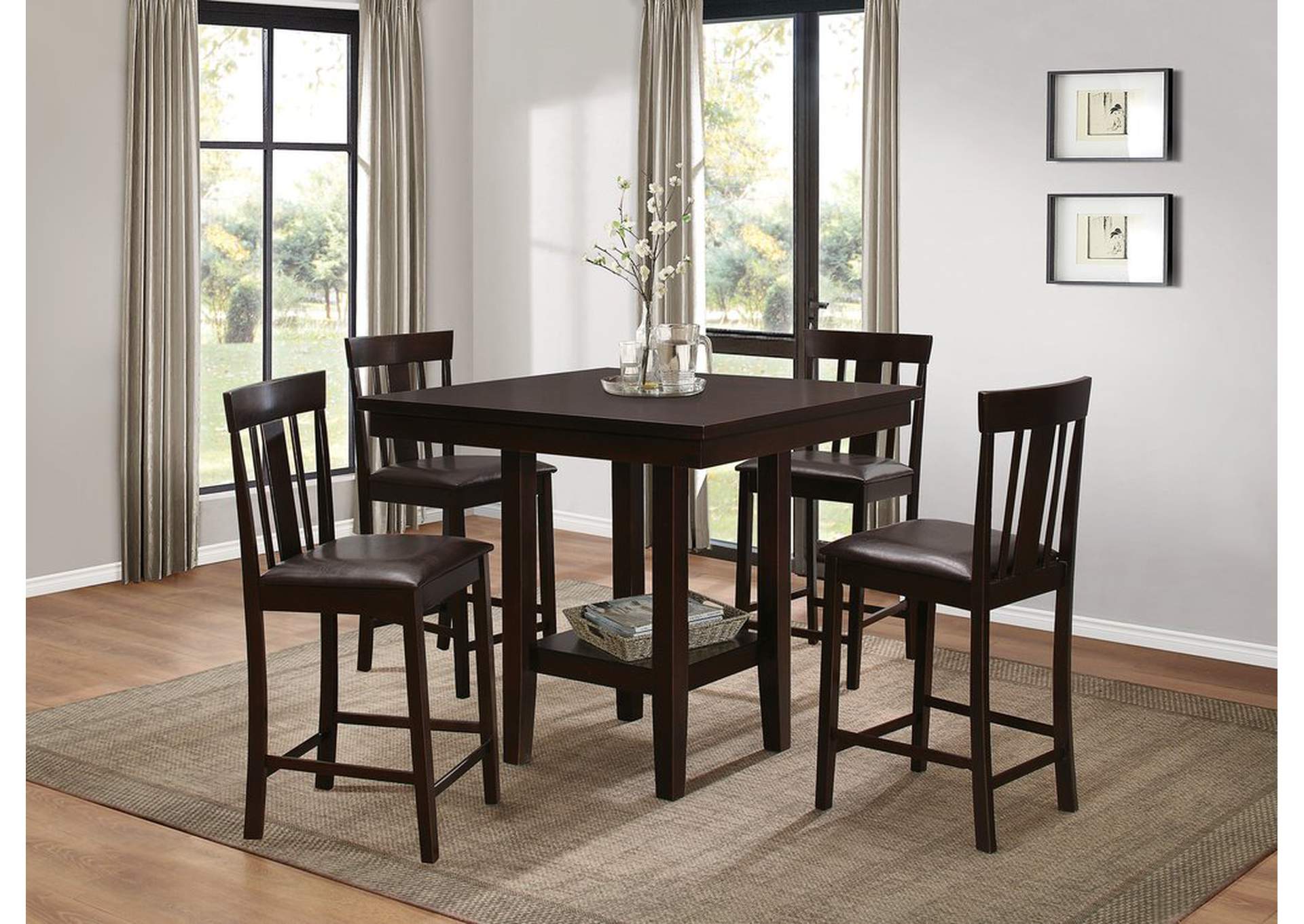 Counter Height Chair, Blk P/U,Homelegance