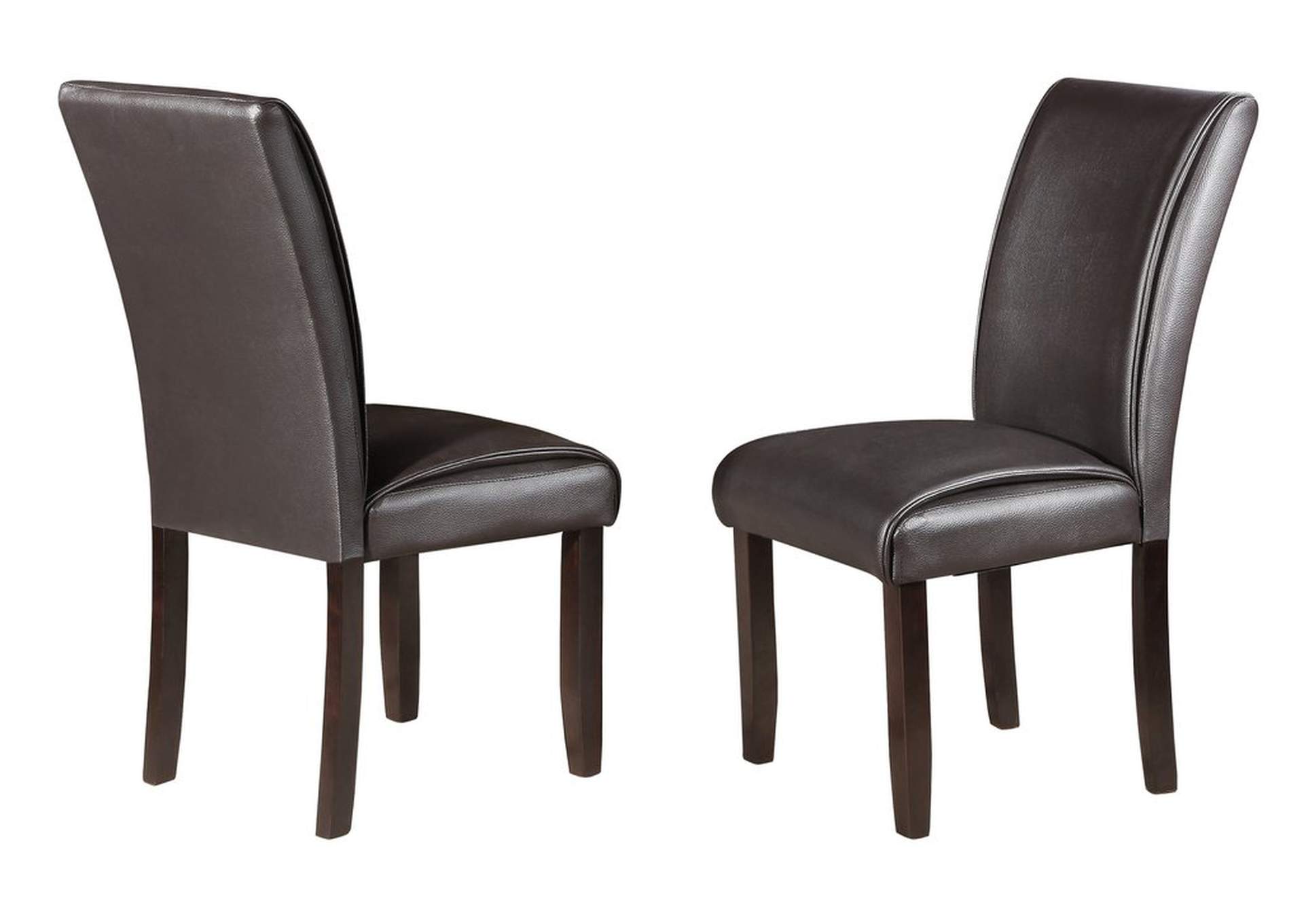 Black Side Chair, Black P/U,Homelegance