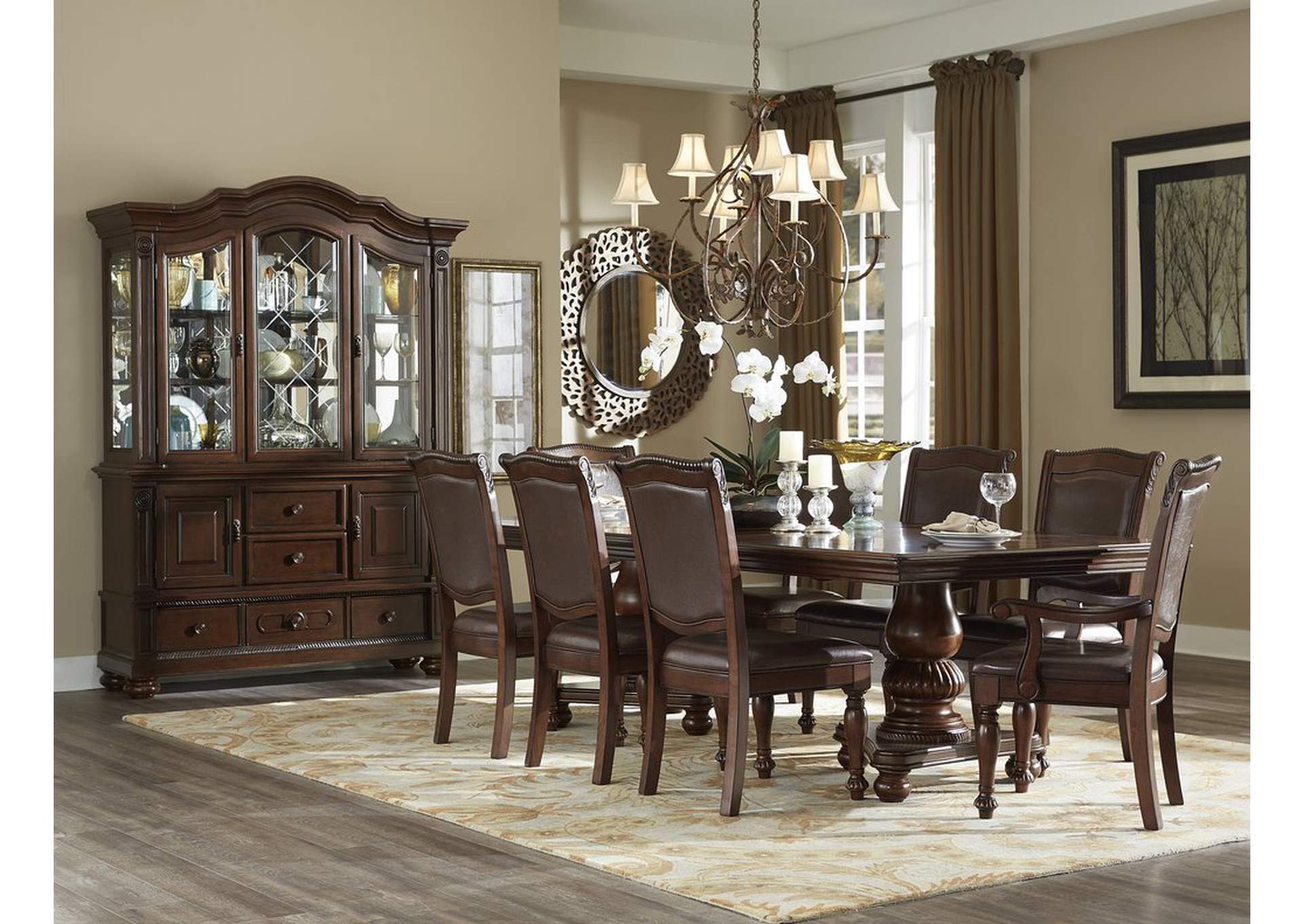 Side Chair D.Brown P/U,Homelegance