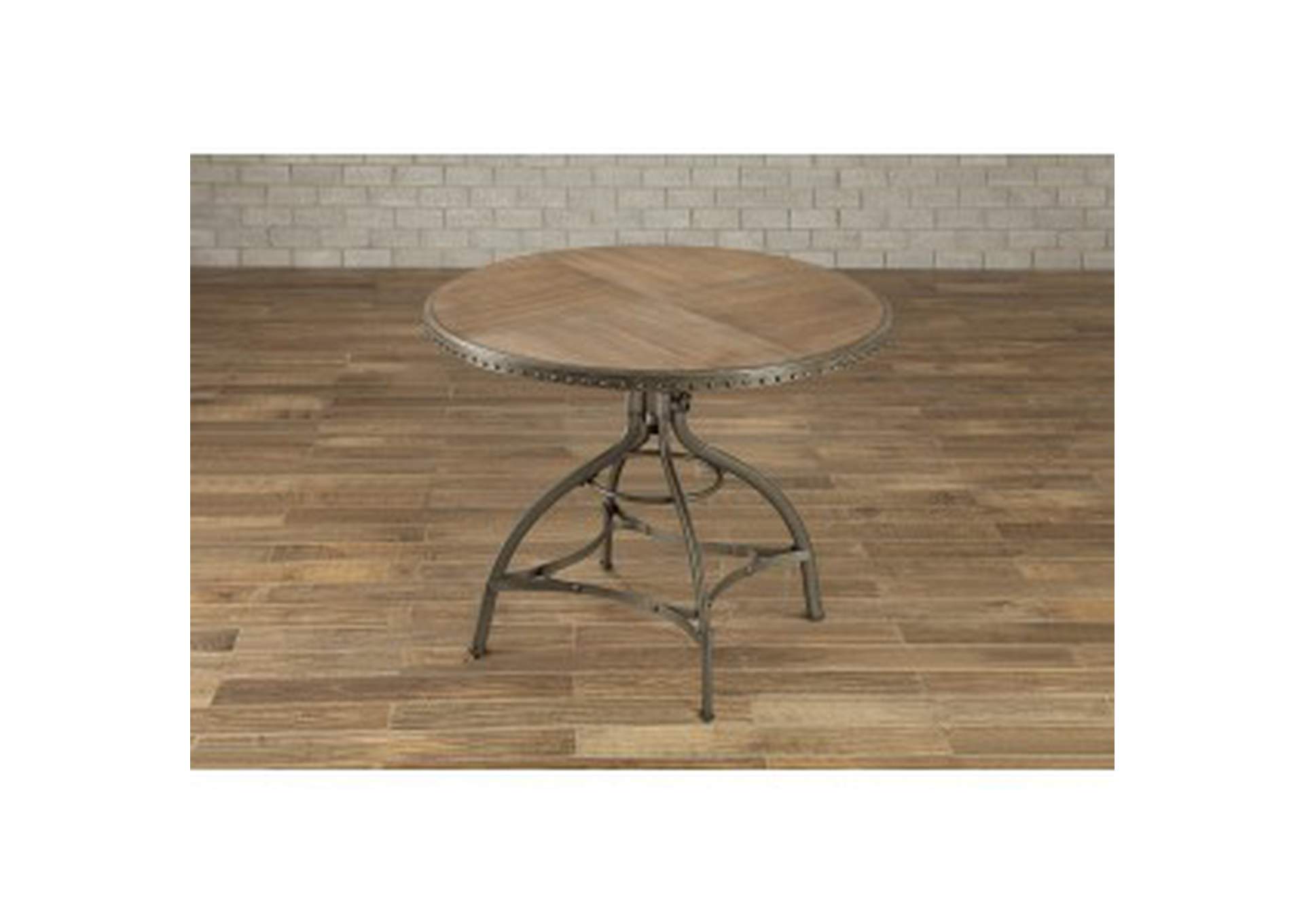 Beacher Round Dining Table, Adjustable Height,Homelegance