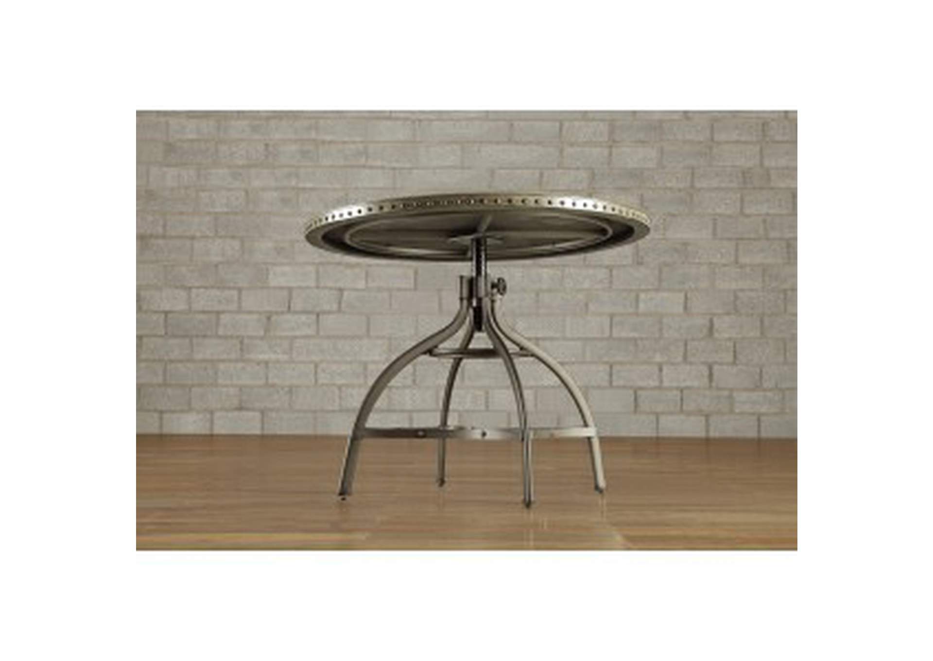 Beacher Round Dining Table, Adjustable Height,Homelegance