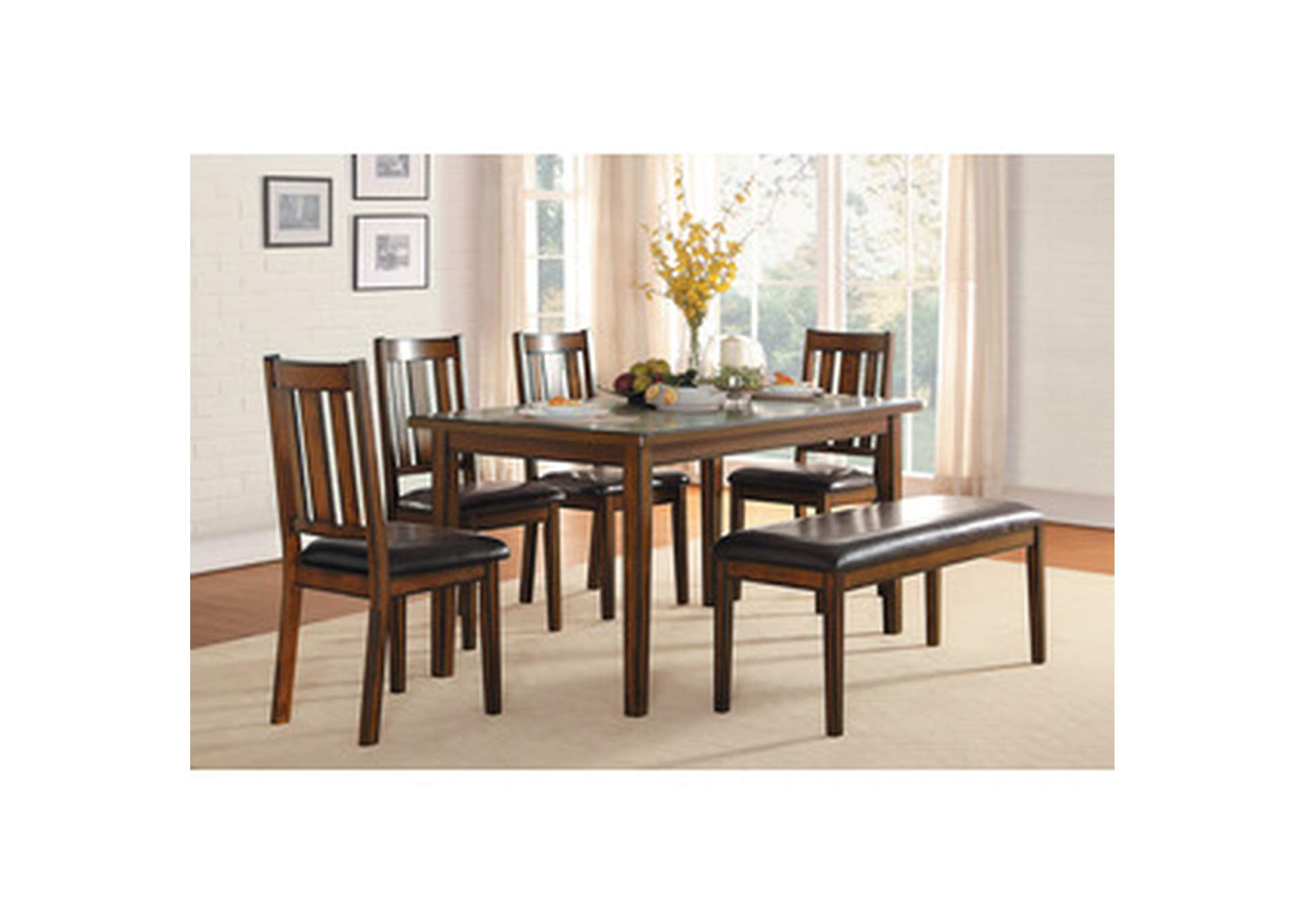 Delmar 6-Piece Pack Dinette Set,Homelegance