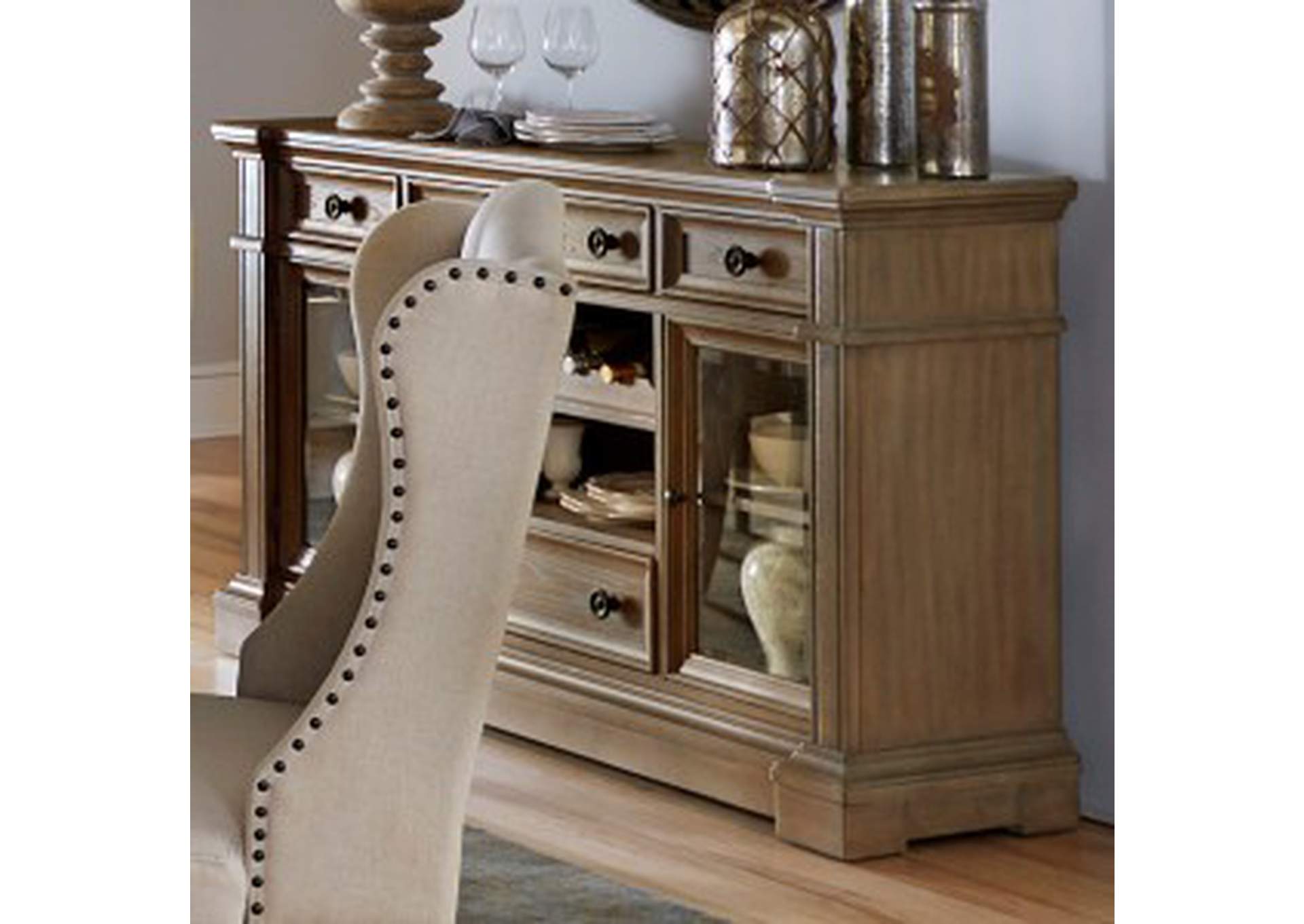 Server With Glass Door,Homelegance