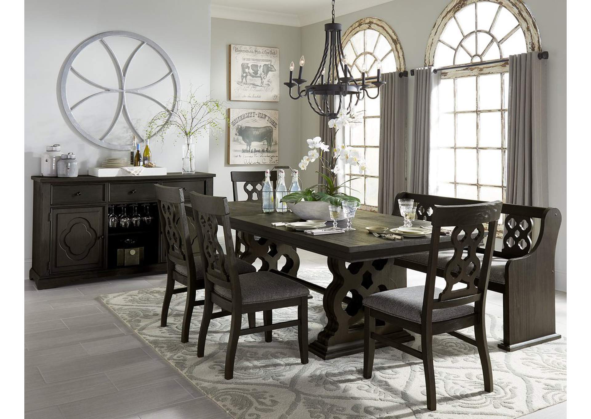 Server, Salvaged Ebony Finish,Homelegance