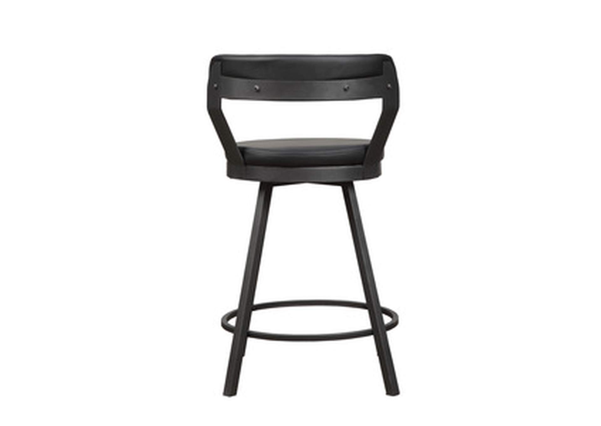 Black Swivel Counter Height Chair, Black, 3A,Homelegance