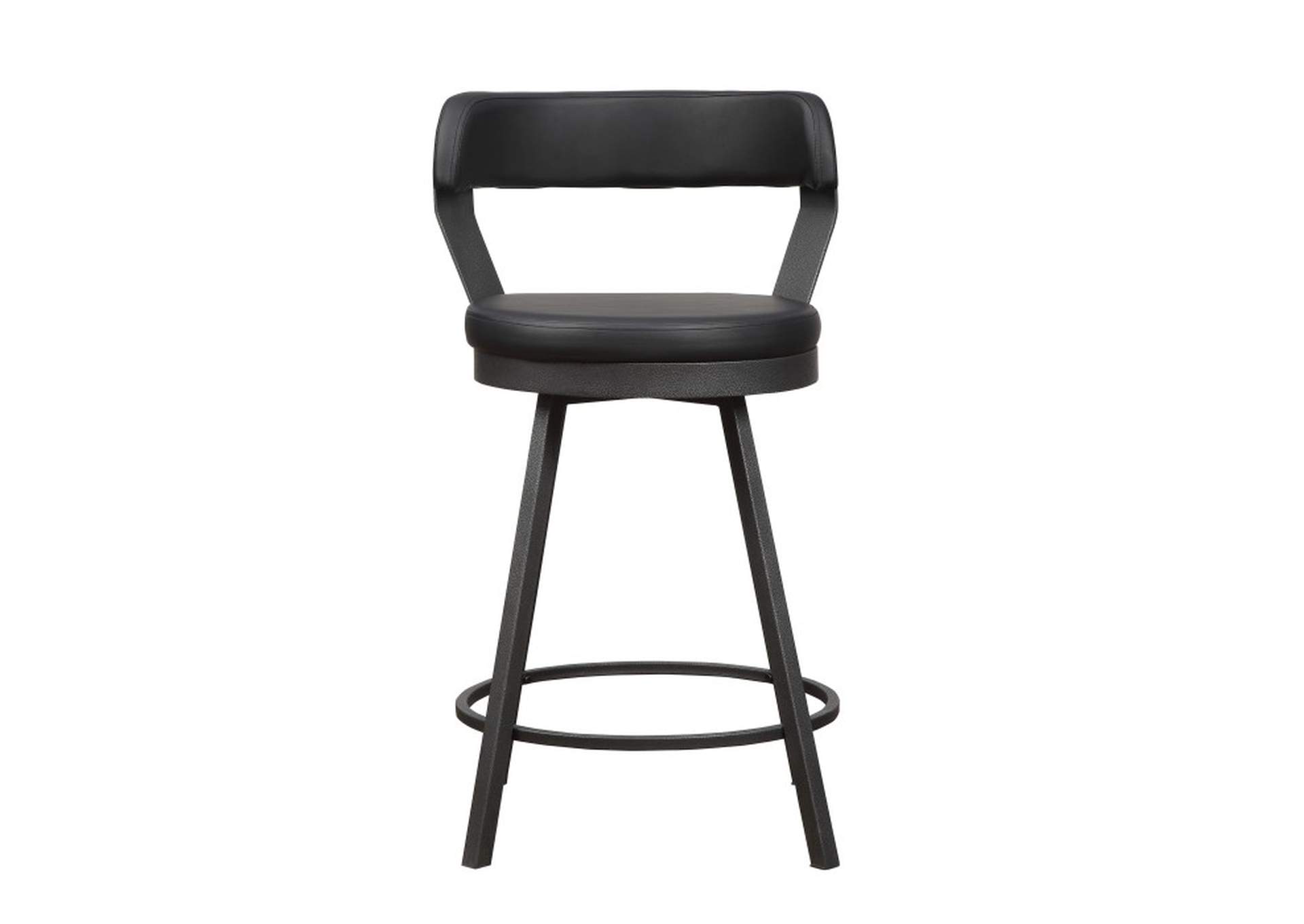 Black Swivel Counter Height Chair, Black, 3A,Homelegance