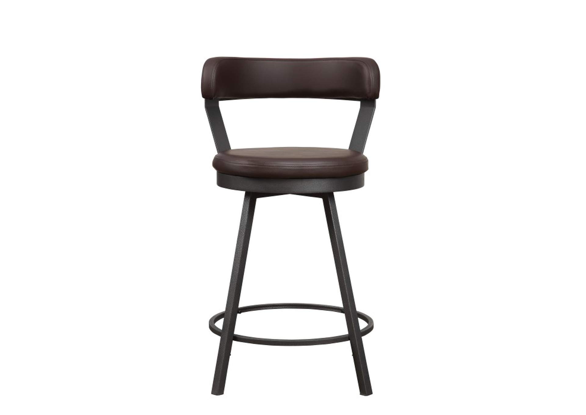 Brown Swivel Counter Height Chair, Brown, 3A,Homelegance