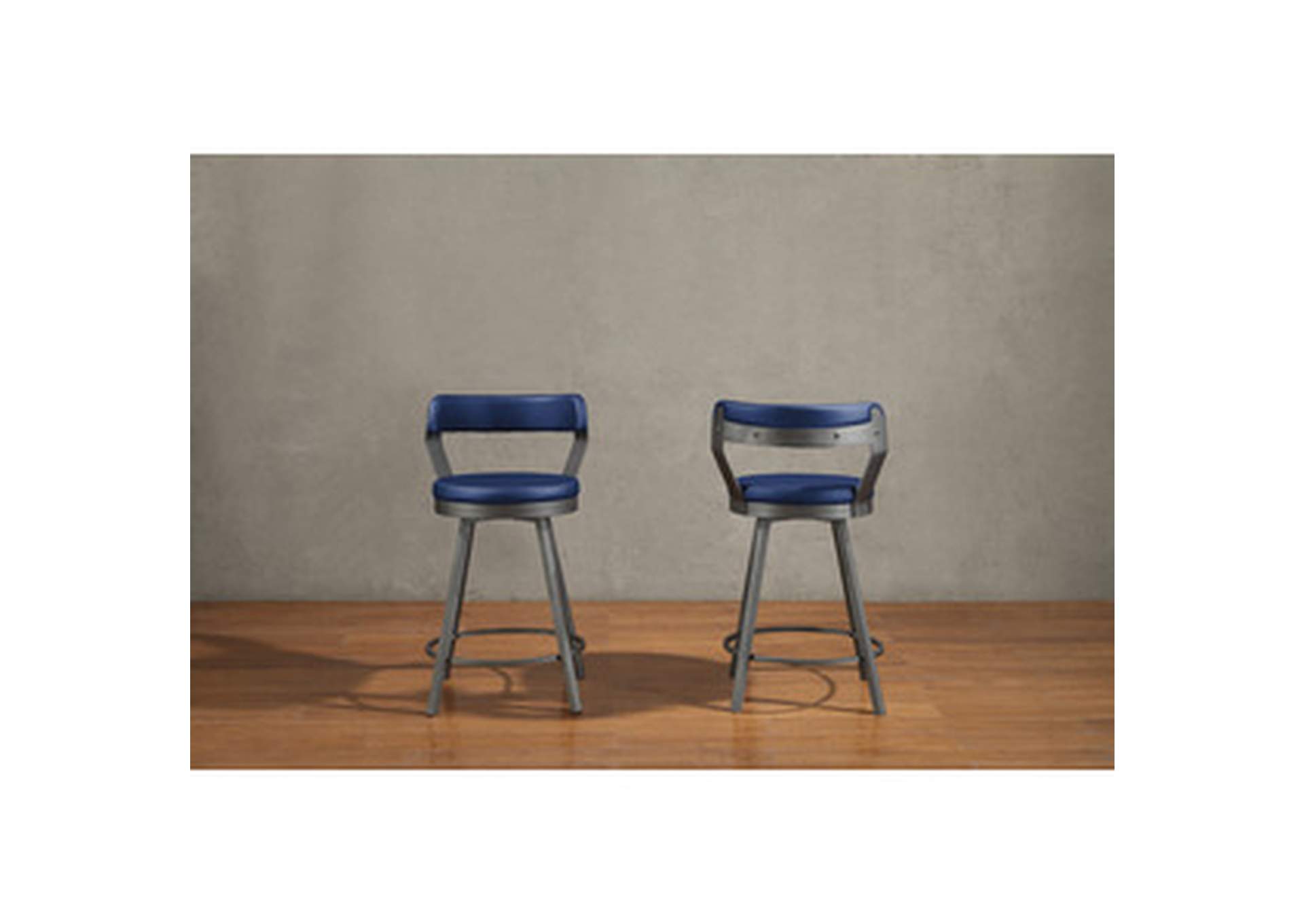 blue Swivel Counter Height Chair, Blue, 3A,Homelegance