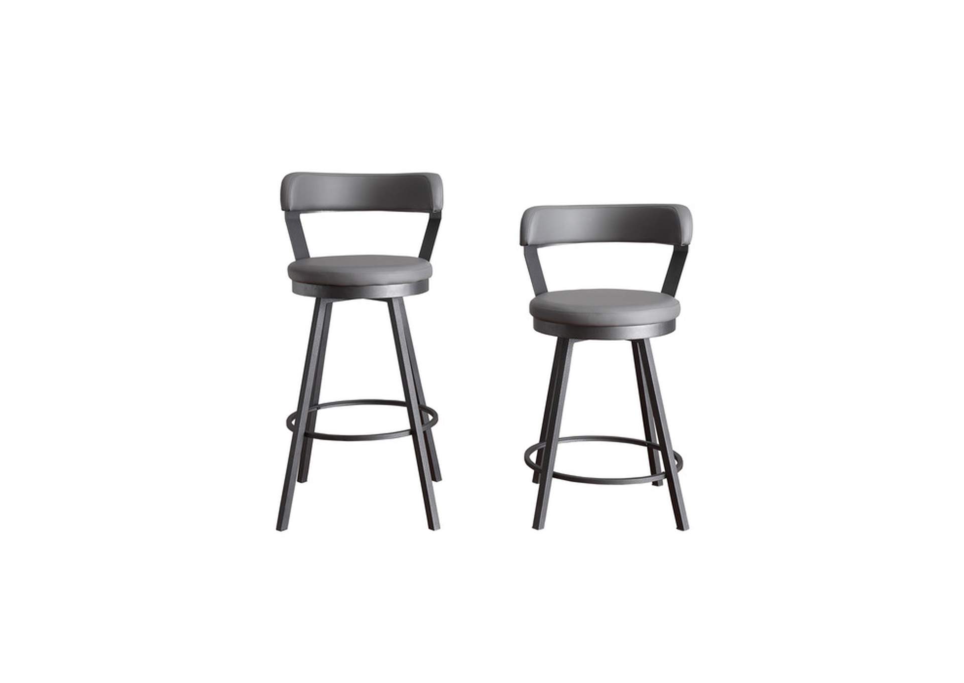 Gray Swivel Pub Height Chair, Gray, 3A,Homelegance