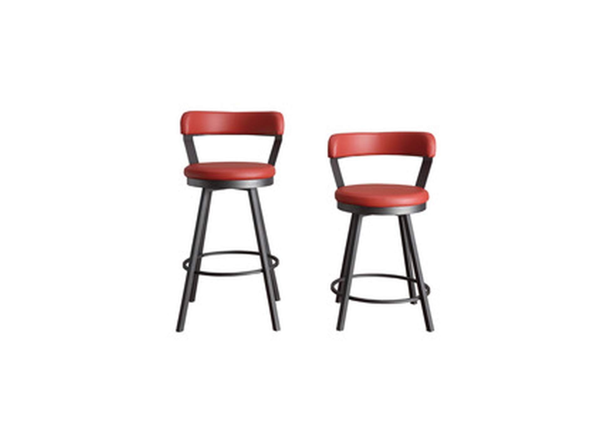 Red Swivel Counter Height Chair, Red, 3A,Homelegance