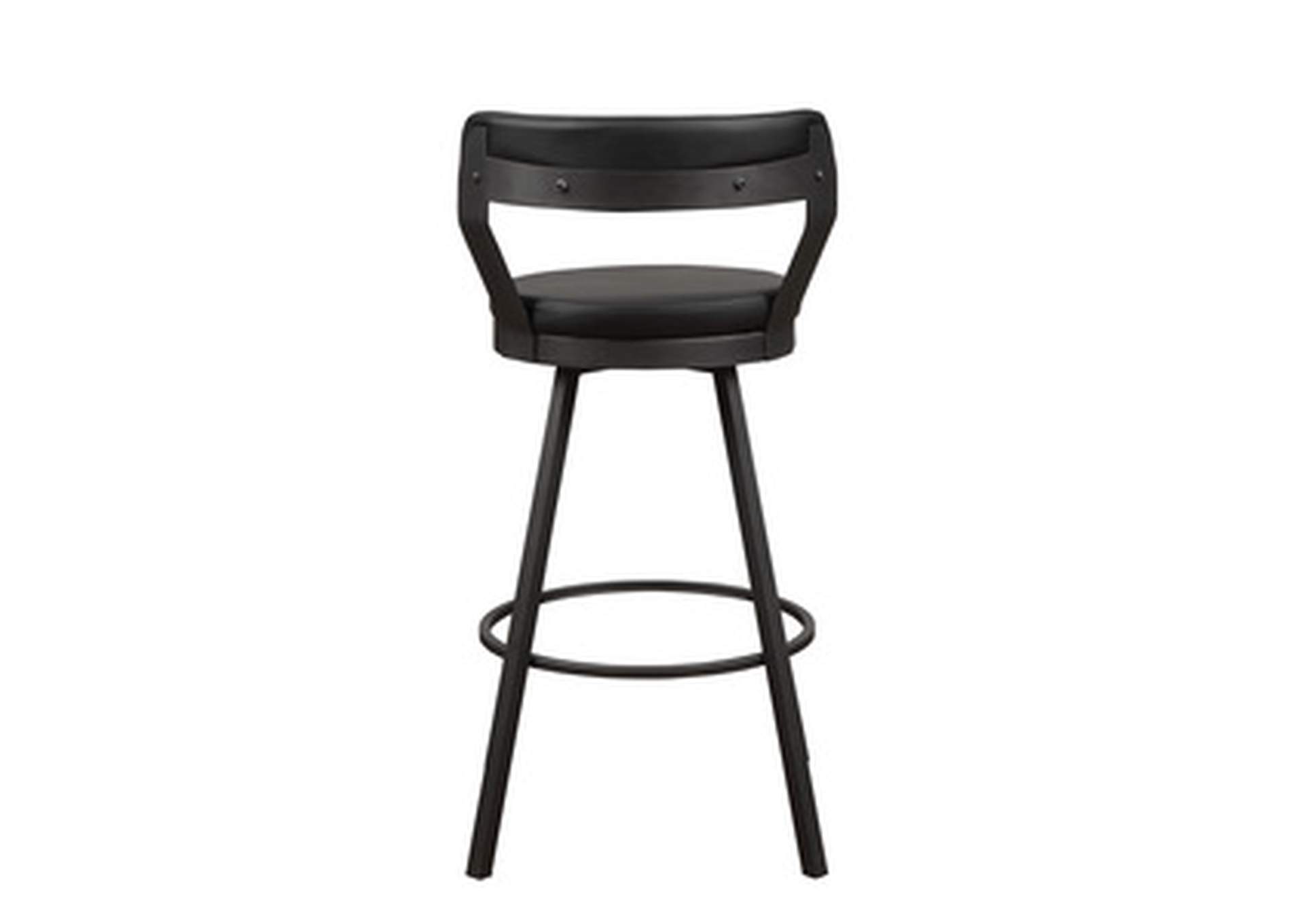 Black Swivel Pub Height Chair, Black, 3A,Homelegance