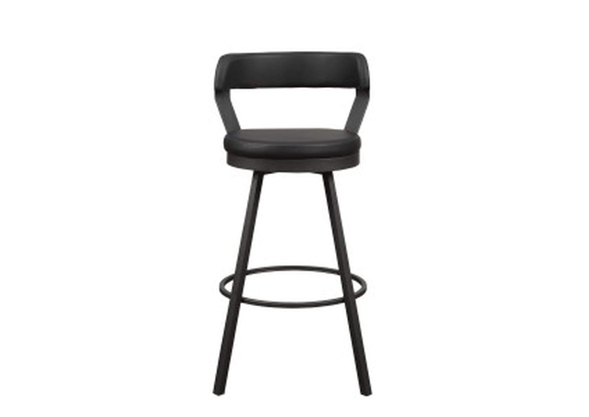 Black Swivel Pub Height Chair, Black, 3A,Homelegance