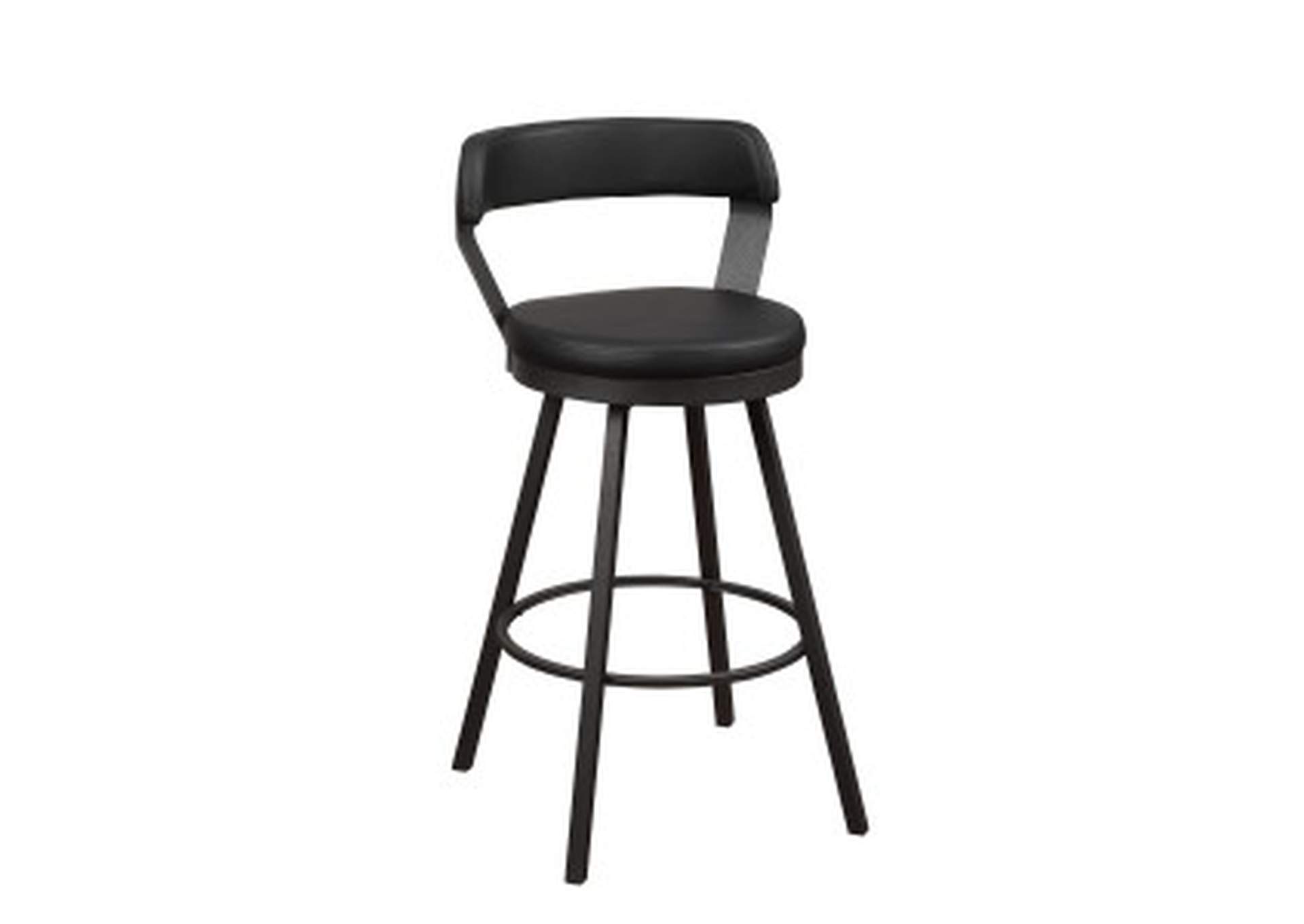 Black Swivel Pub Height Chair, Black, 3A,Homelegance