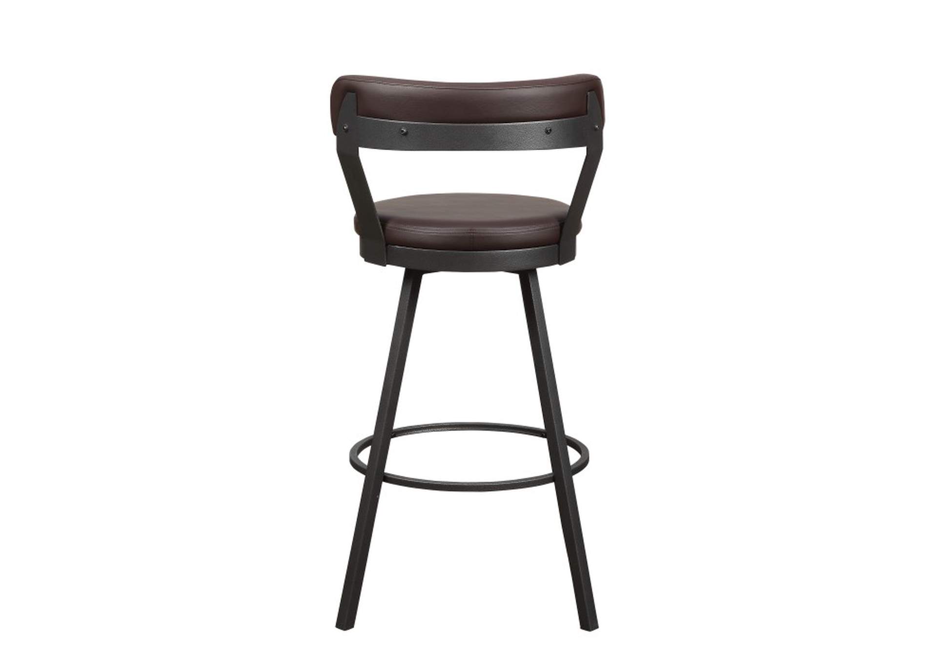 Appert Swivel Pub Height Chair, Brown,Homelegance