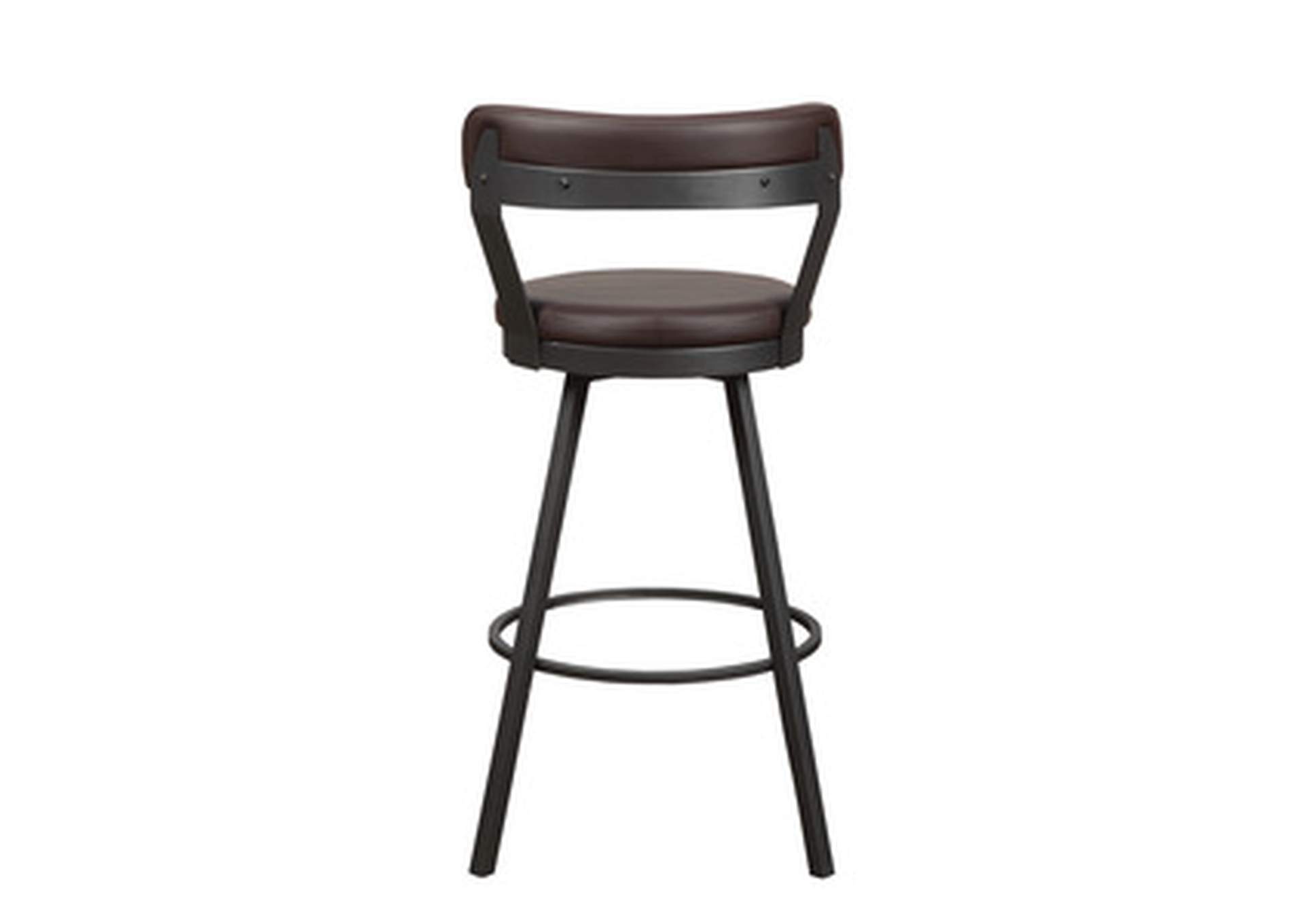 Brown Swivel Pub Height Chair, Brown, 3A,Homelegance