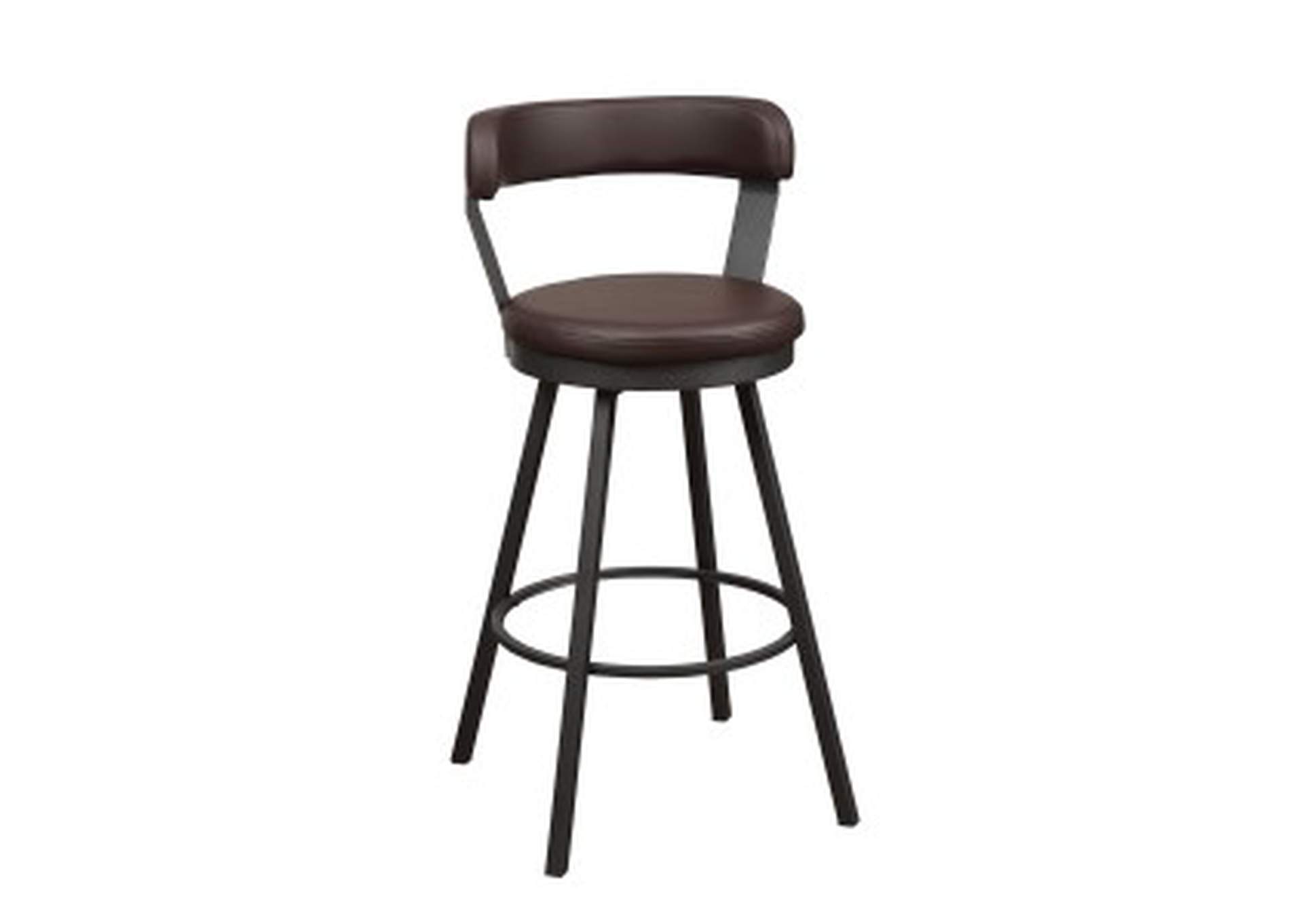 Brown Swivel Pub Height Chair, Brown, 3A,Homelegance