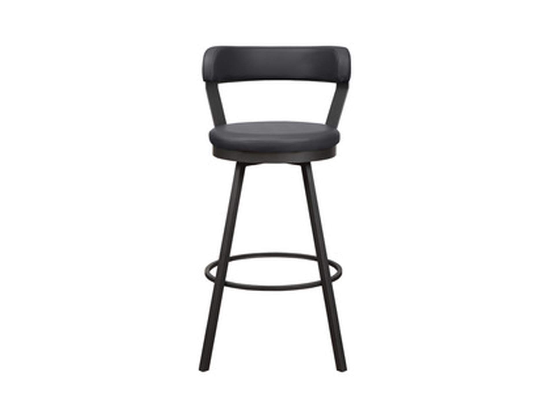 Swivel Pub Height Chair, Dark Grey, 3A,Homelegance