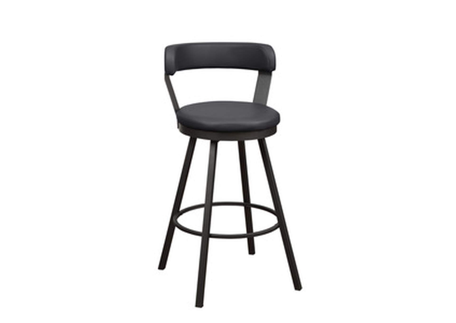 Swivel Pub Height Chair, Dark Grey, 3A,Homelegance