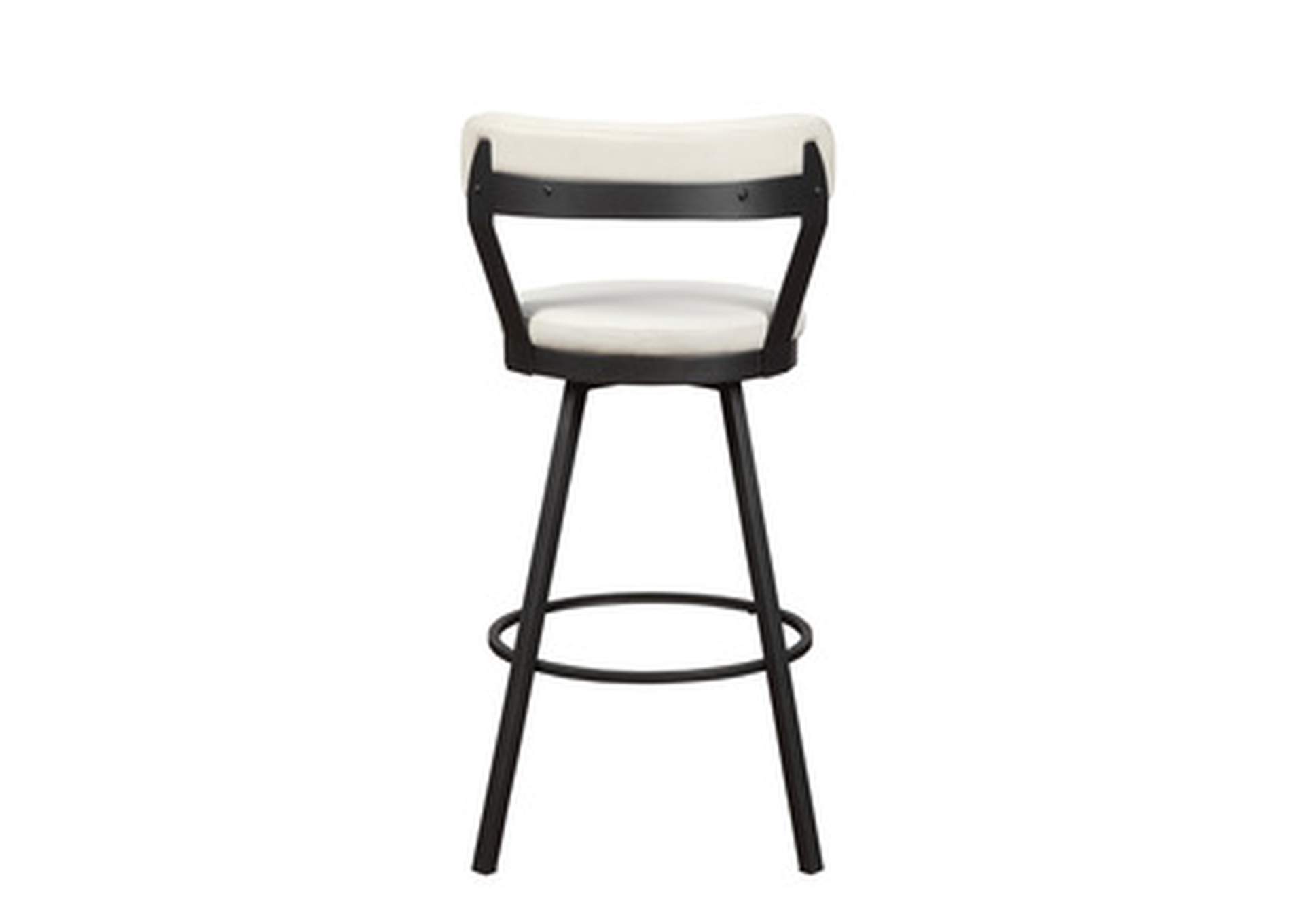 White Swivel Pub Height Chair, White, 3A,Homelegance