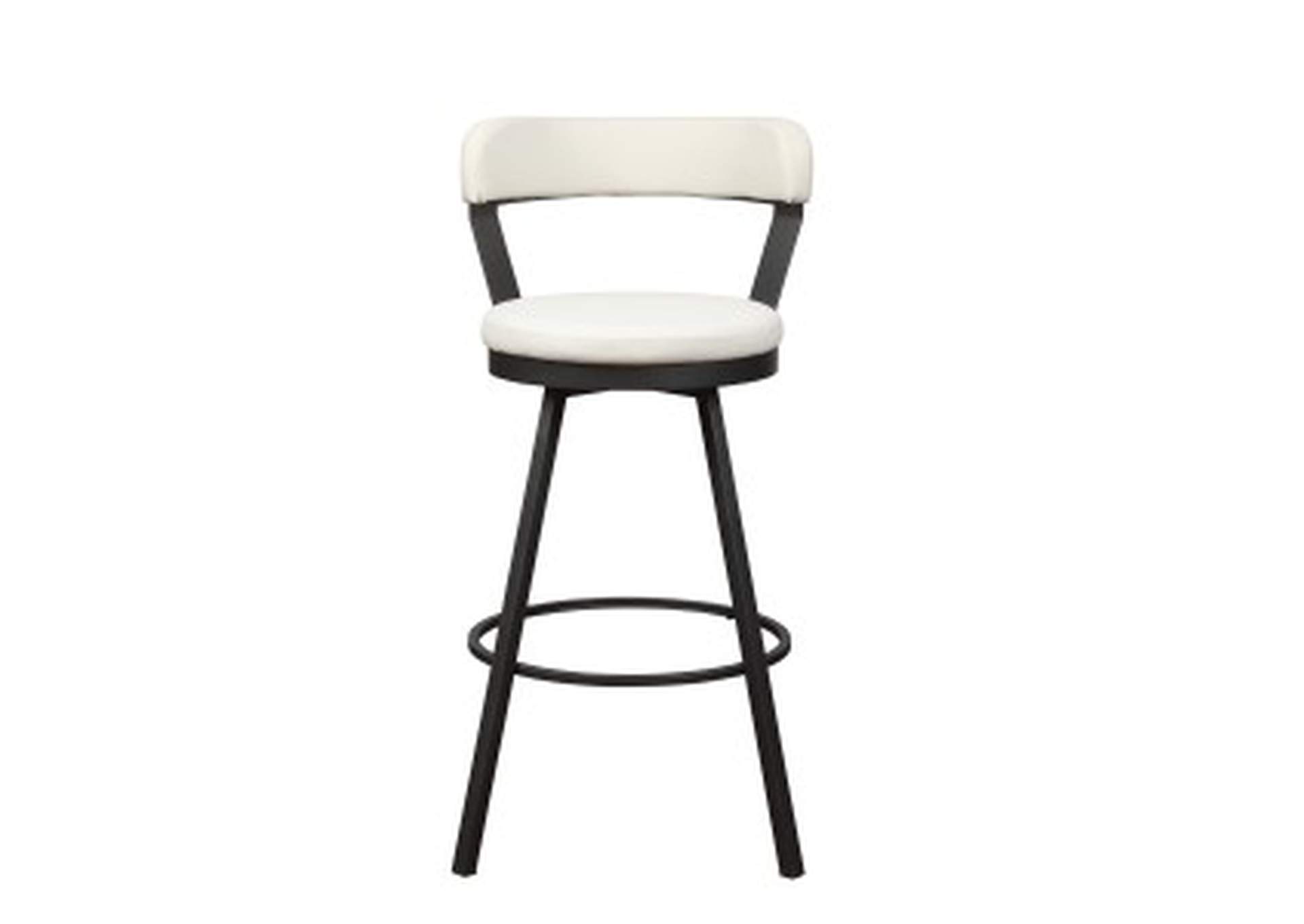 White Swivel Pub Height Chair, White, 3A,Homelegance