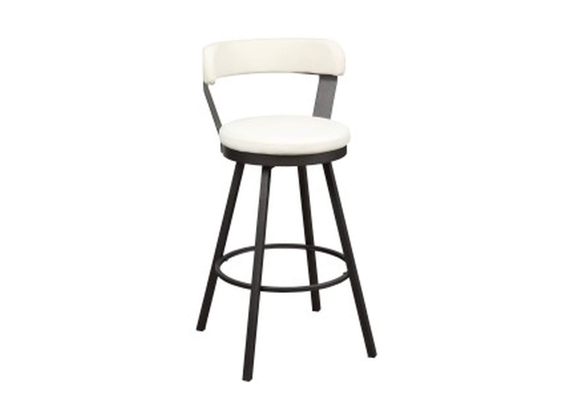 White Swivel Pub Height Chair, White, 3A,Homelegance