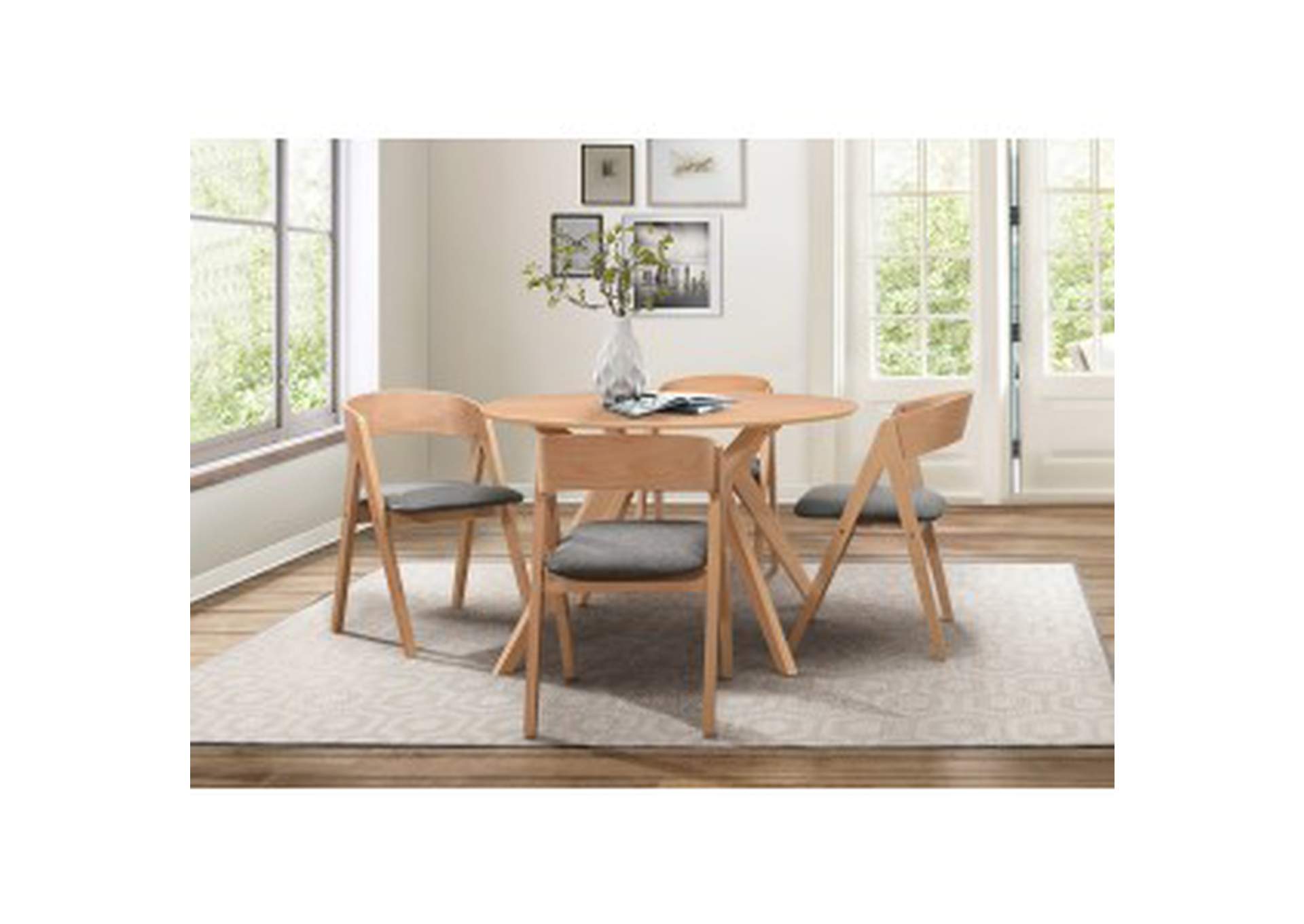 Hamar Round Dining Table,Homelegance