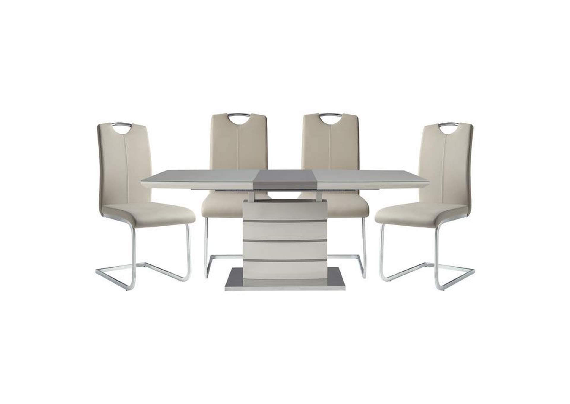 Glissand 5 Piece Dining Set,Homelegance